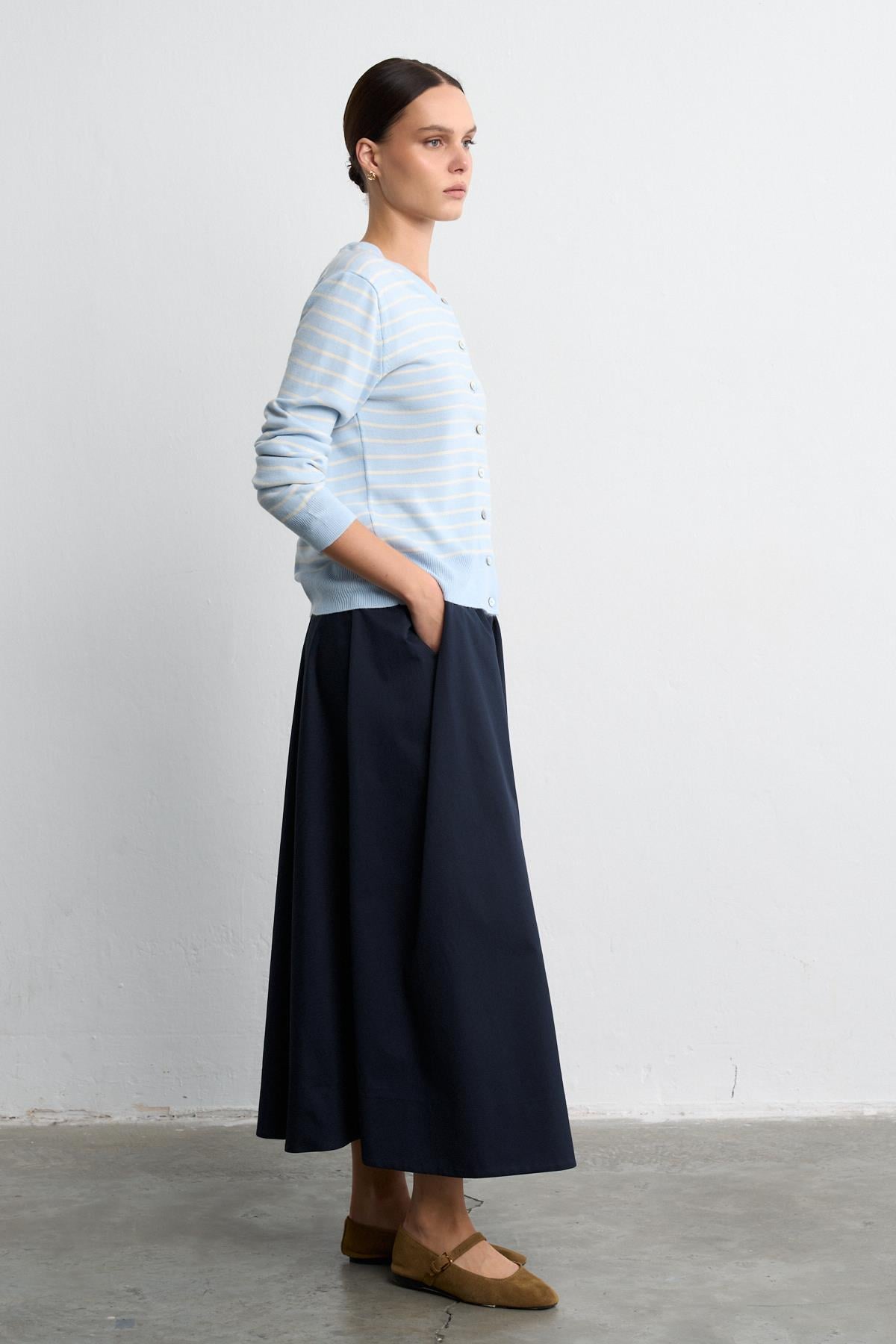 DAY TRİKO HIRKA BEBE MAVİSİ