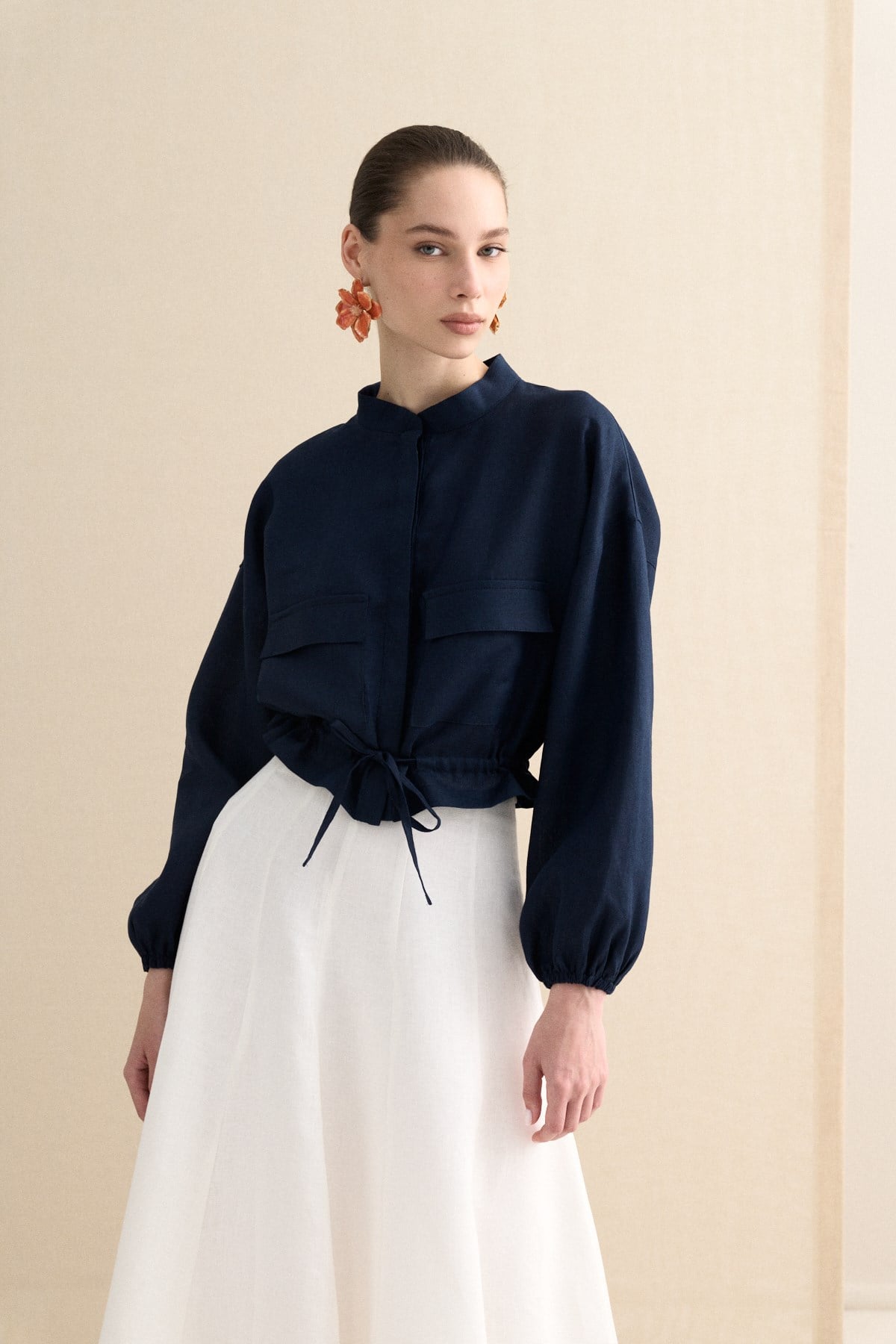 KETEN BOMBER CEKET LACİVERT