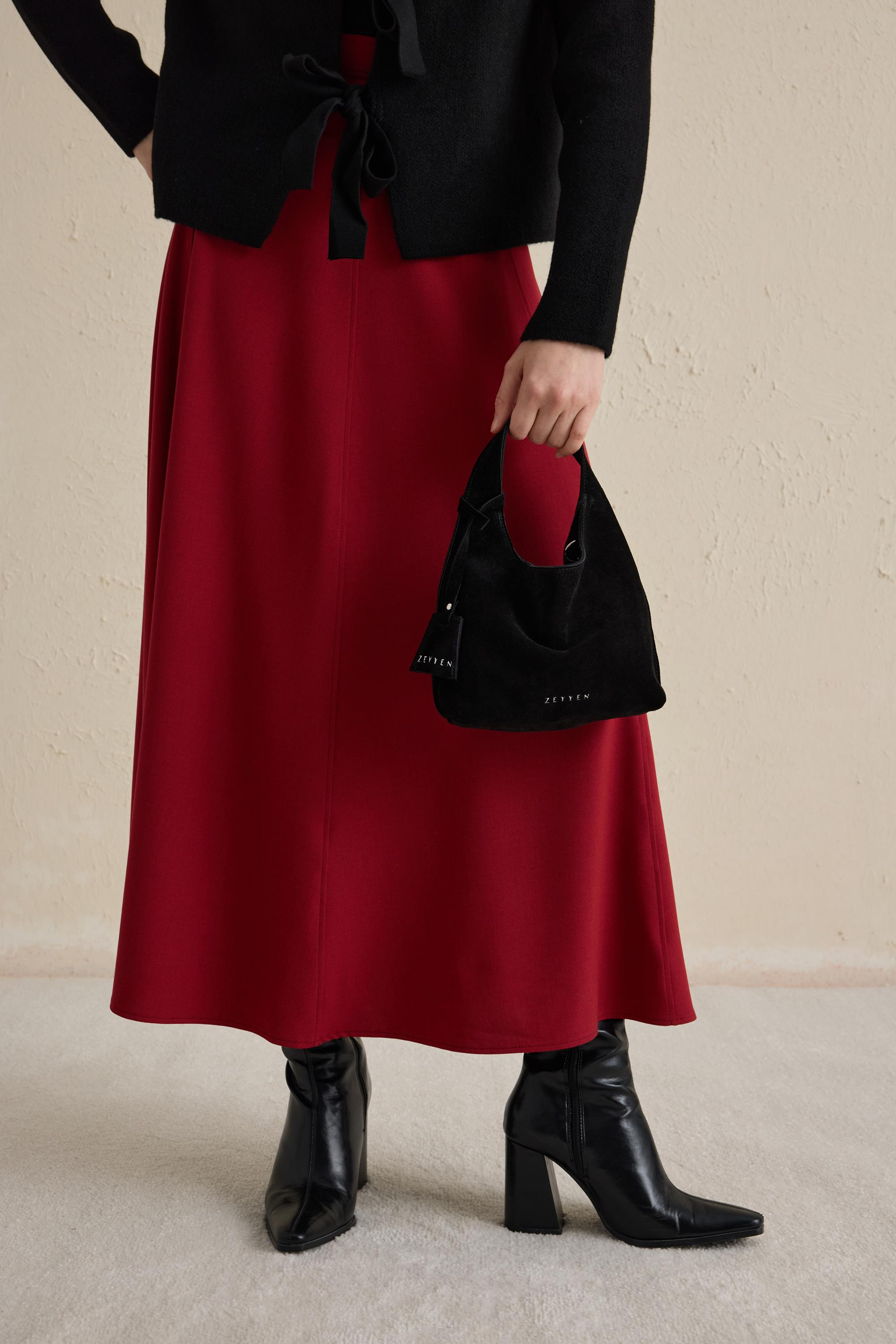 POUCHE SUEDE BAG SİYAH
