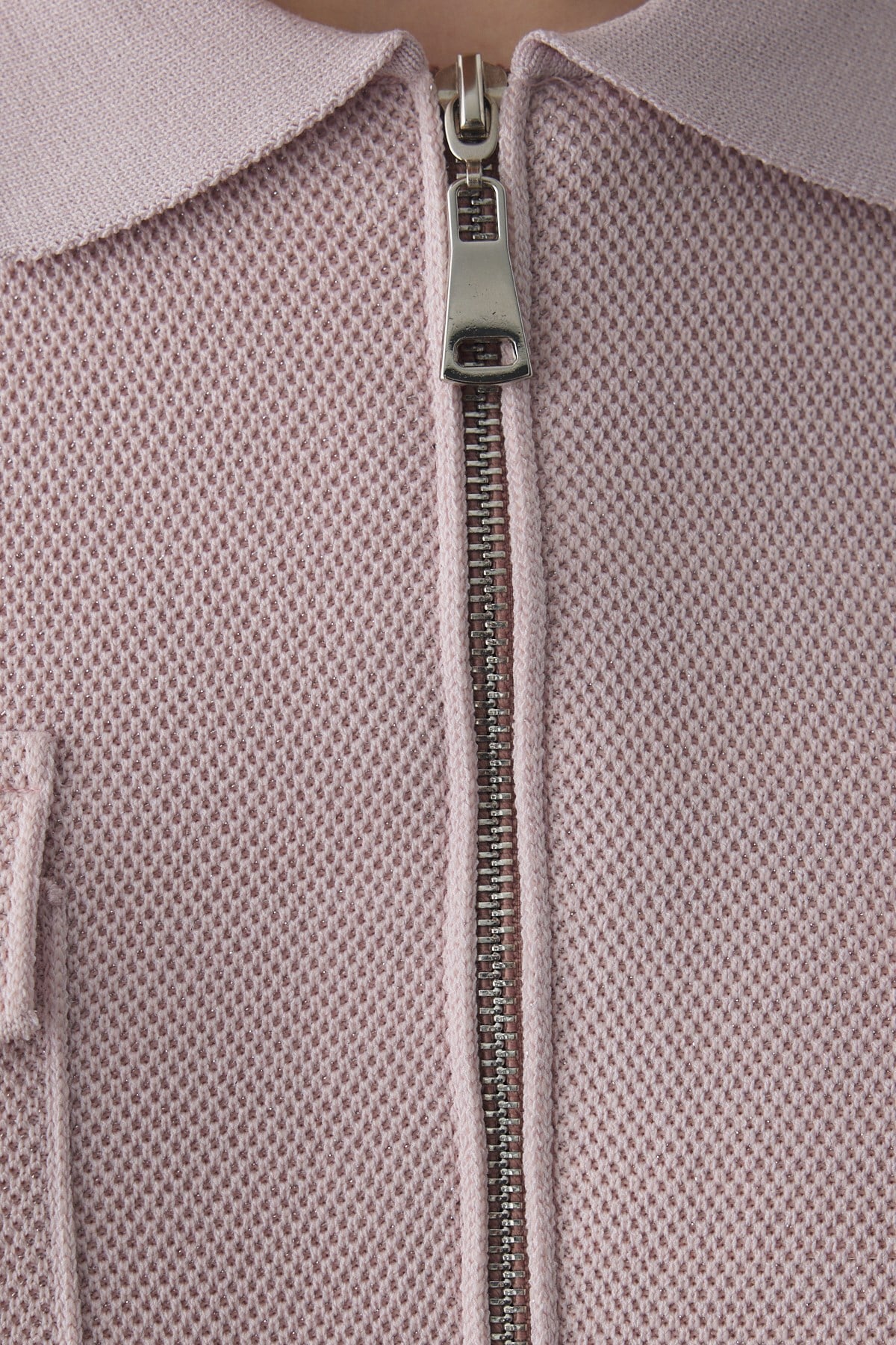 SİM EFEKTLİ ÖRME CEKET PUDRA