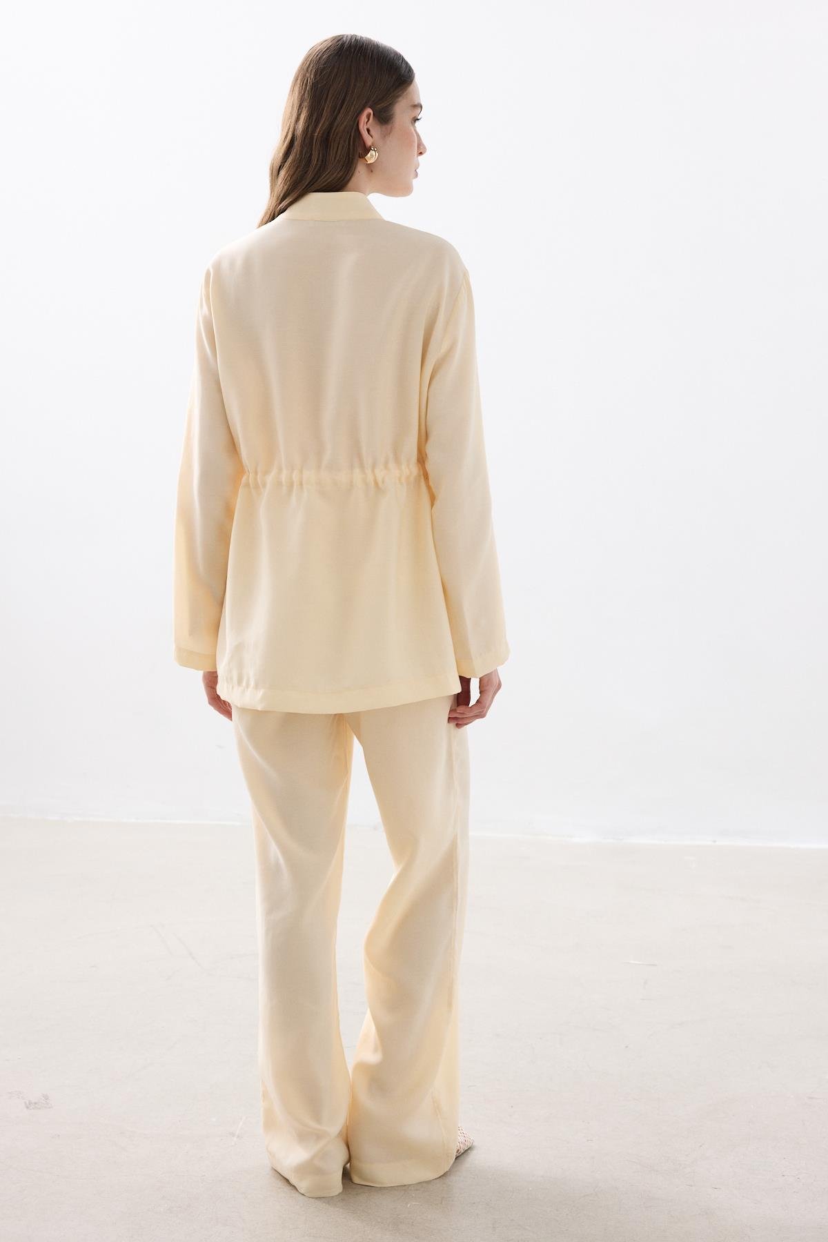 TENCEL PALAZZO PANTOLON BUTTER CREAM