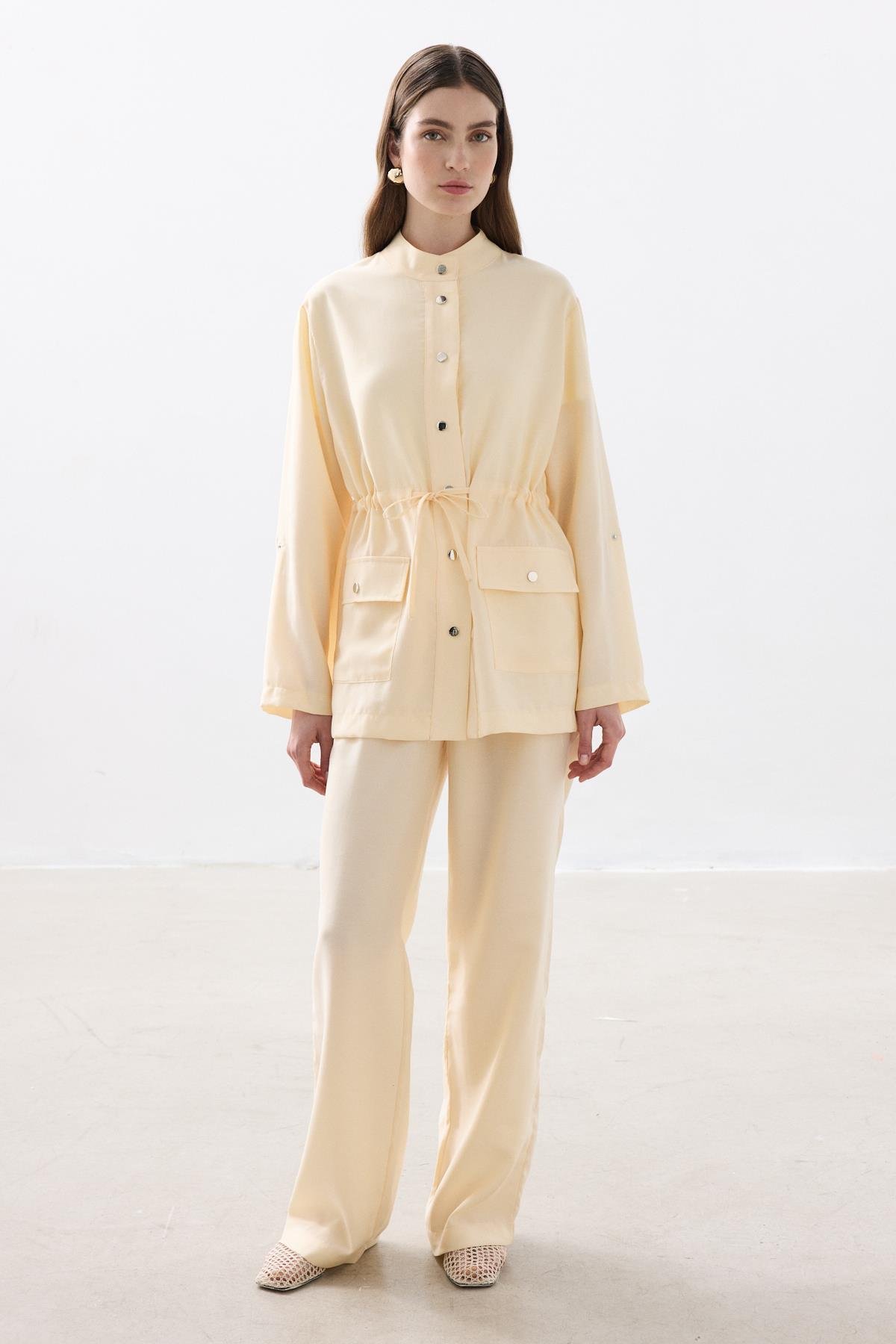 TENCEL PALAZZO PANTOLON BUTTER CREAM