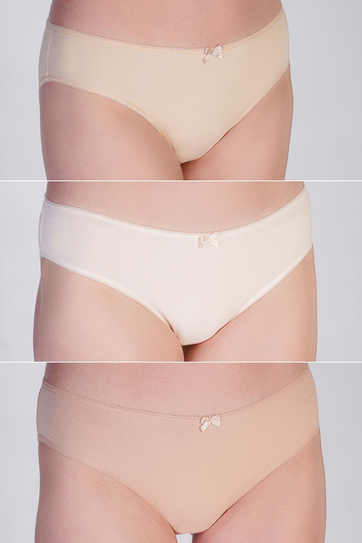 3'lü Paket Bikini Külot 5001 Çok Renkli