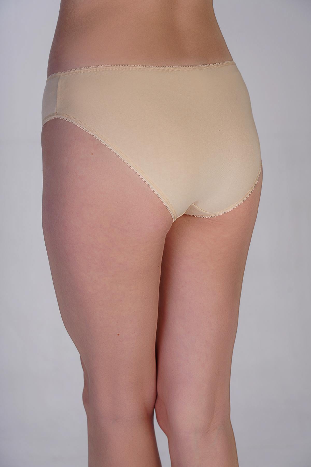 3'lü Paket Bikini Külot 5001 Siyah/Beyaz/Ten