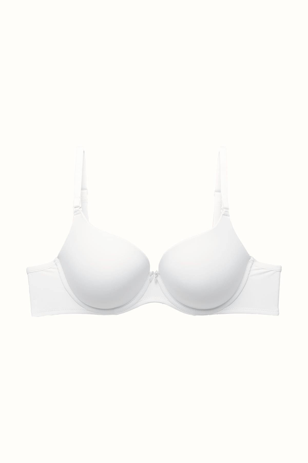 3'lü Paket Dolgusuz Yumuşak Kaplı Örme Sütyen C37010 Siyah/Beyaz/Ten