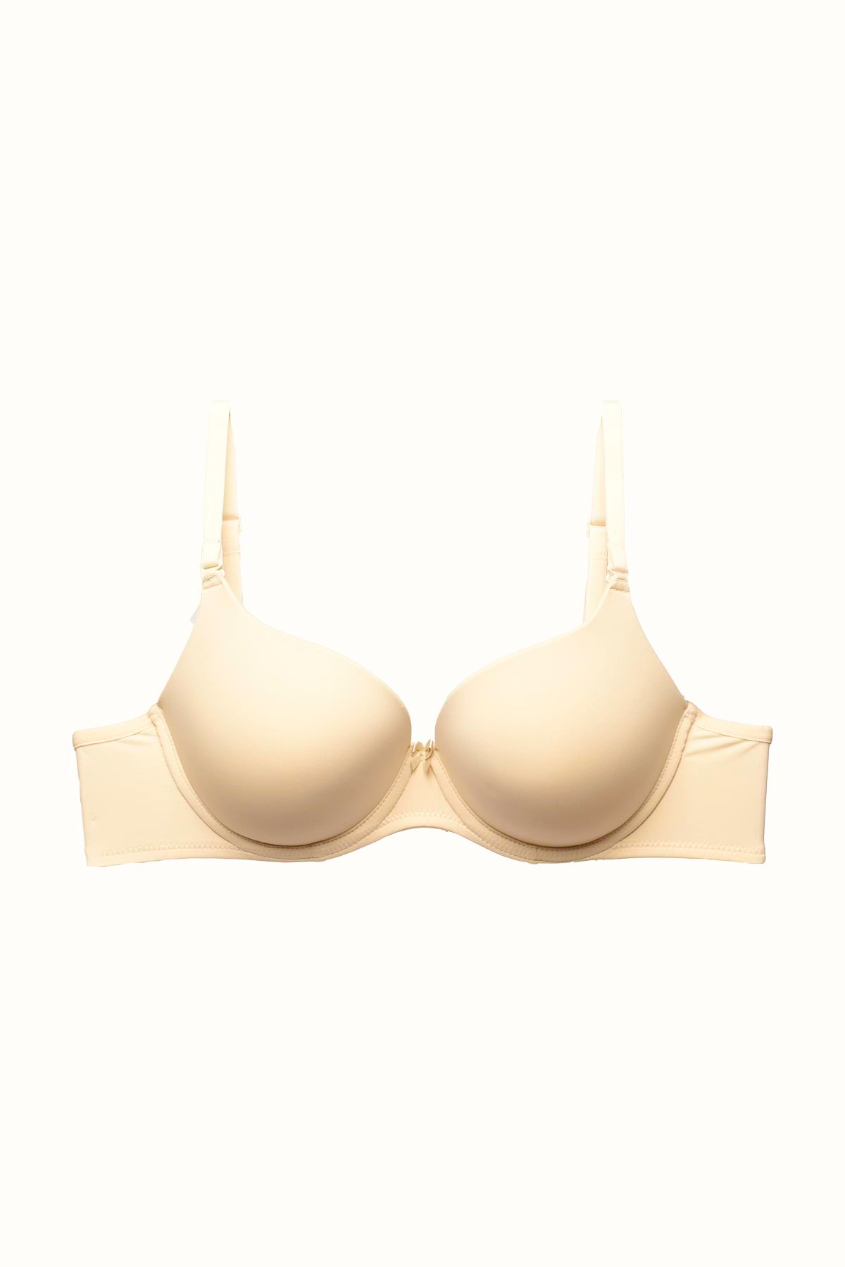 3'lü Paket Dolgusuz Yumuşak Kaplı Örme Sütyen C37010 Siyah/Beyaz/Ten