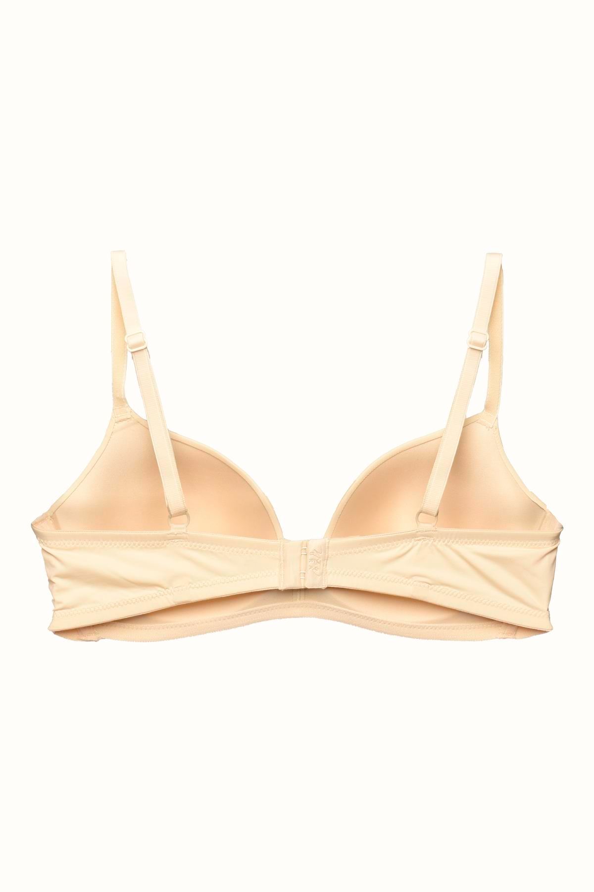 3'lü Paket Dolgusuz Yumuşak Kaplı Örme Sütyen C31791 Siyah/Beyaz/Ten