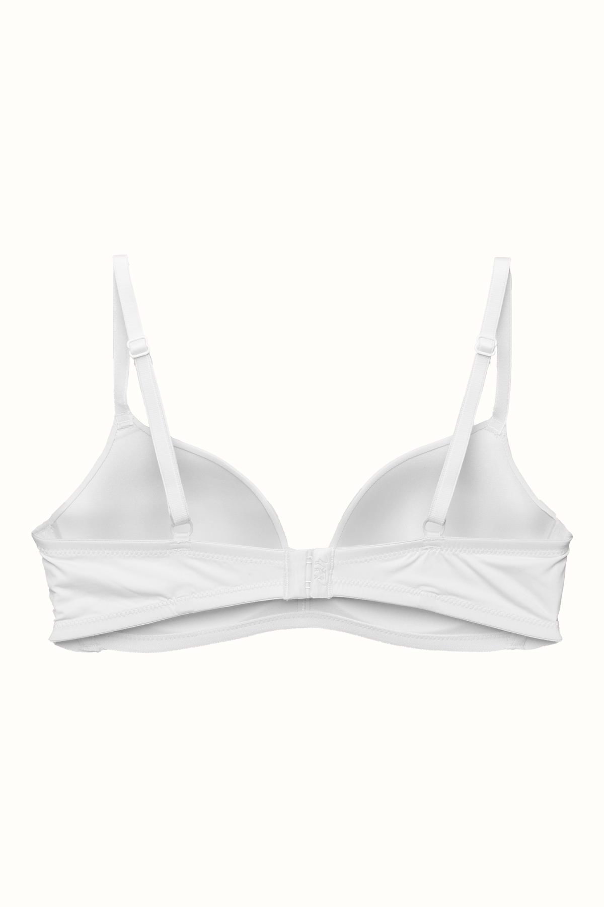 3'lü Paket Dolgusuz Yumuşak Kaplı Örme Sütyen C31791 Siyah/Beyaz/Ten