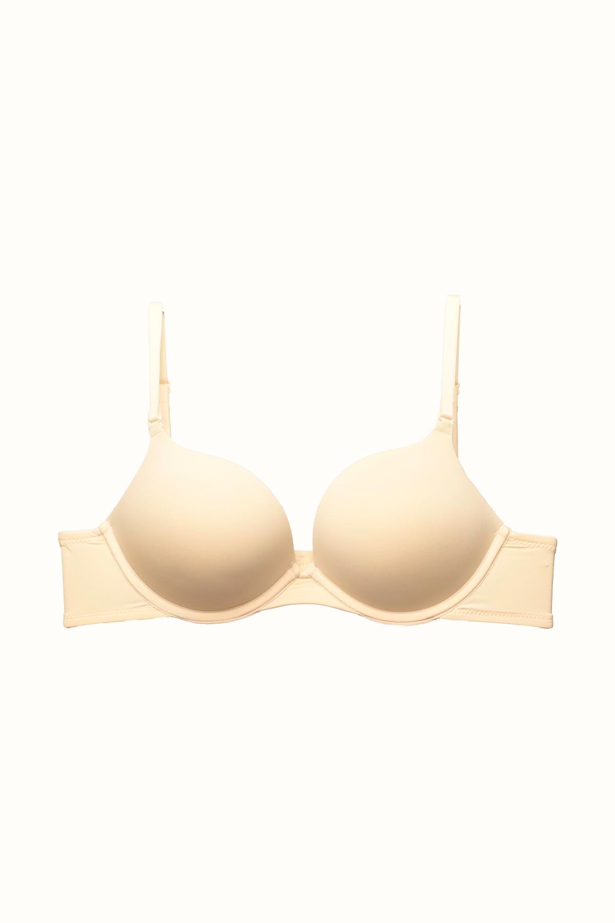 3'lü Paket Double Push Up Yumuşak Kaplı Örme Sütyen C37030 Siyah/Ten