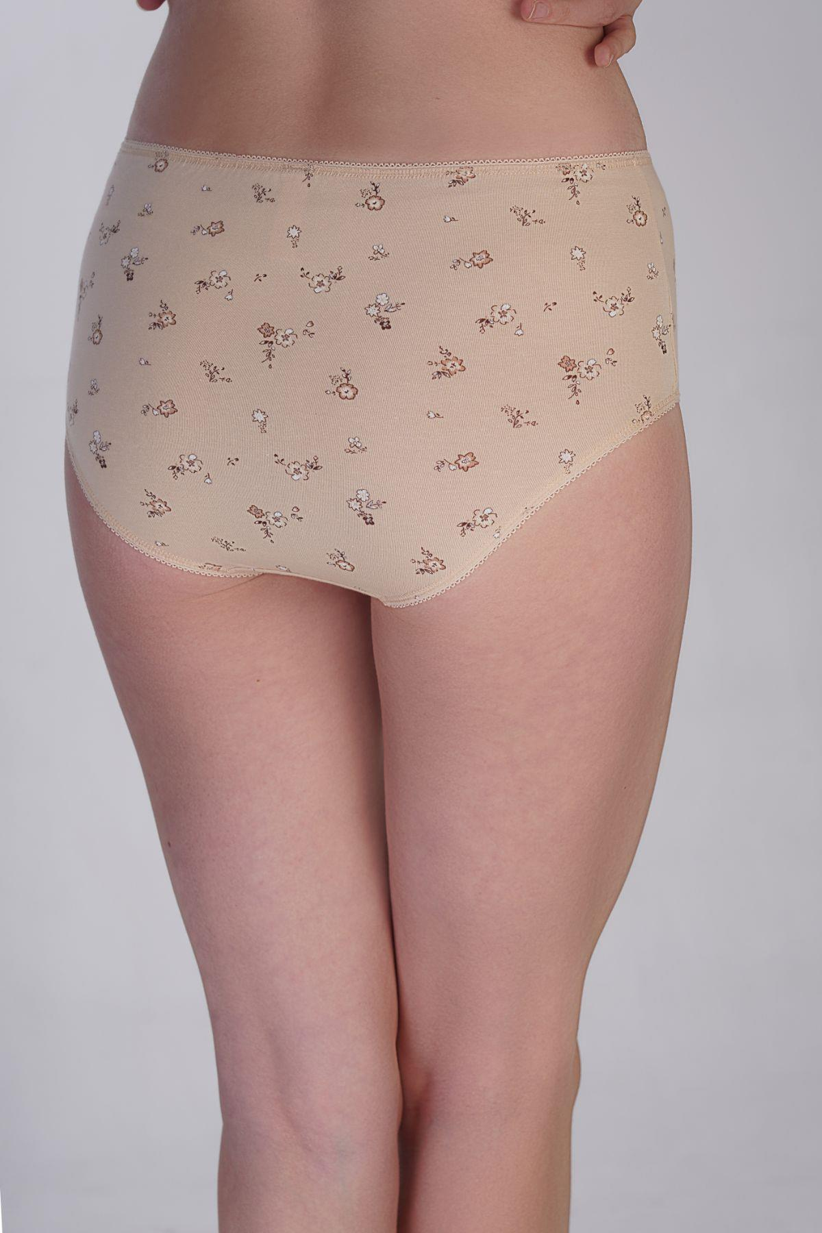 3'lü Paket Pamuklu Slip Külot 5003 Çiçekli