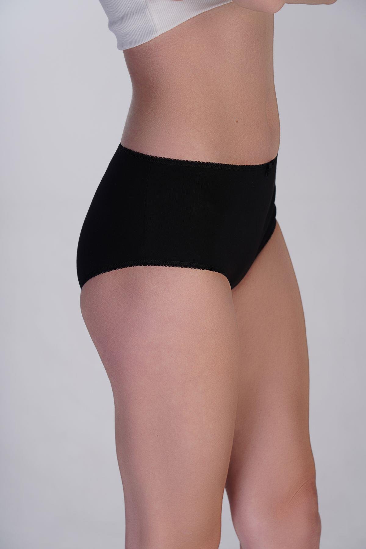 3'lü Paket Pamuklu Slip Külot 5003 Siyah