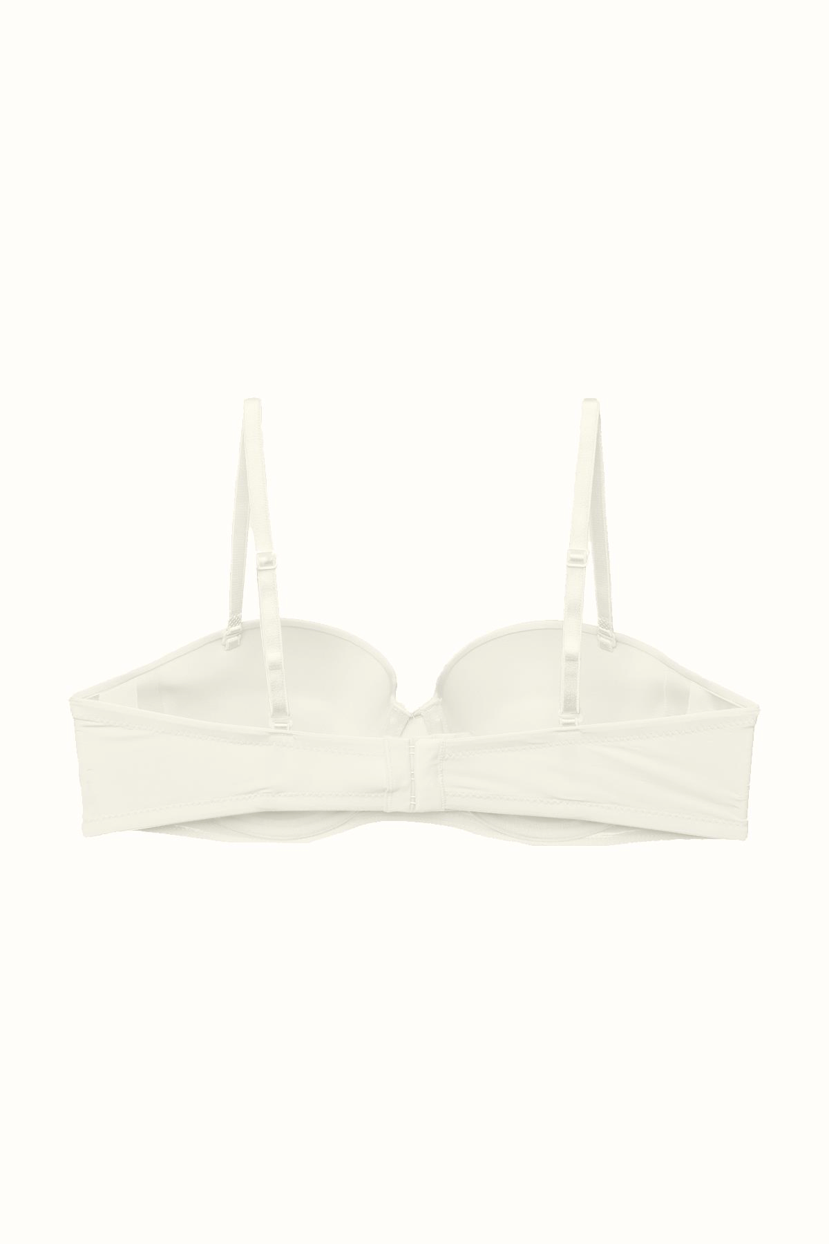 3'lü Paket Push Up Straplez Yumuşak Kaplı Örme Sütyen C38025 Siyah/Beyaz/Ten