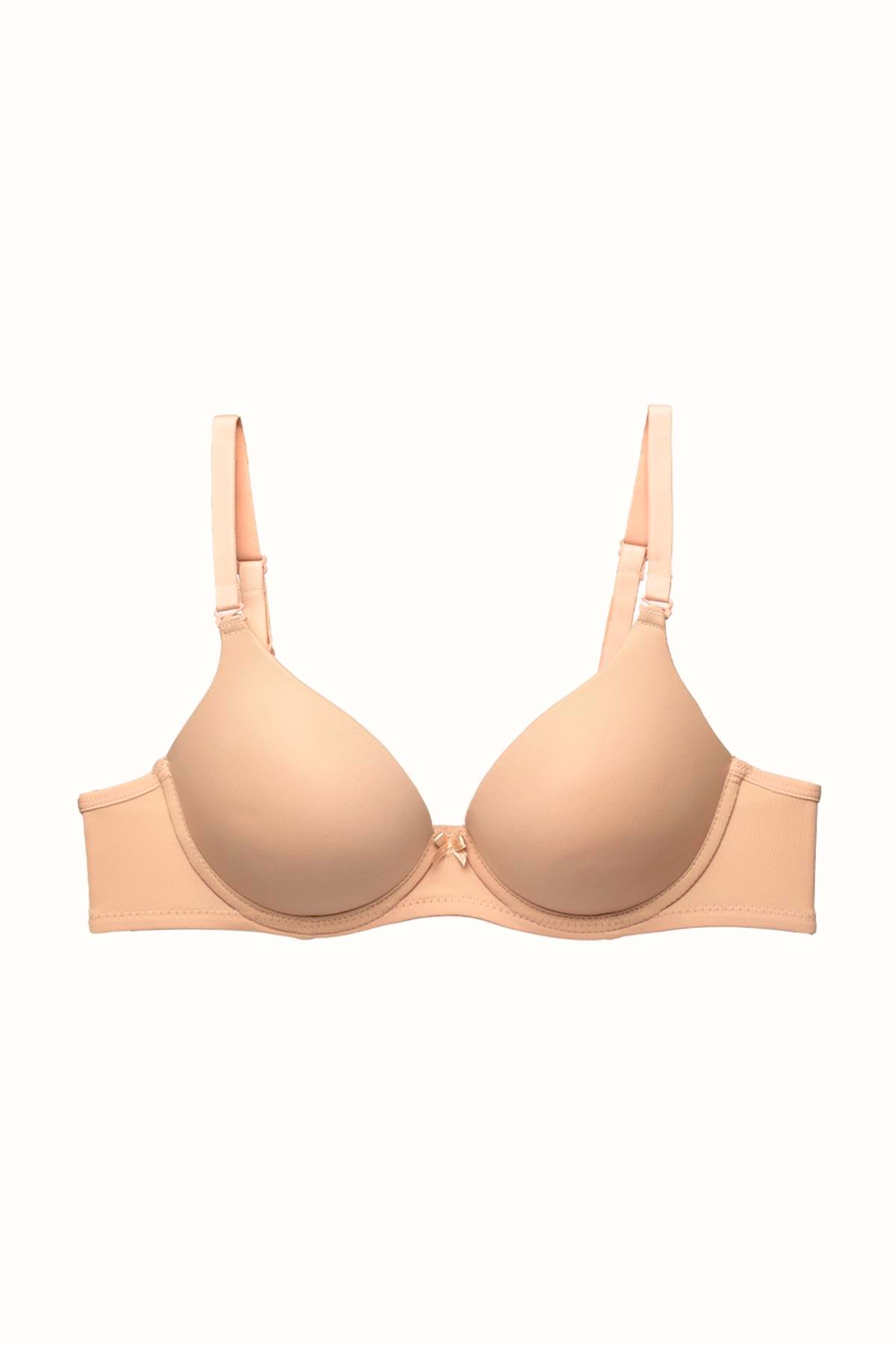 3'lü Paket Push Up Yumuşak Kaplı Örme Sütyen C37015 Siyah/Ten