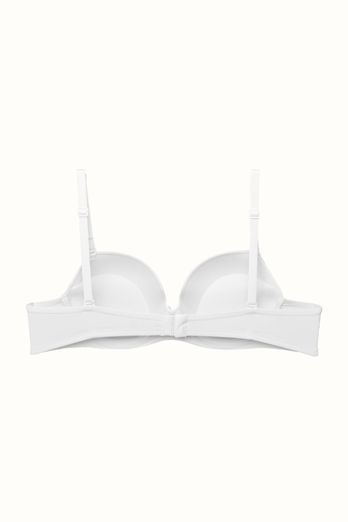 3'lü Paket Push Up Yumuşak Kaplı Örme Sütyen C37020 Siyah/Beyaz/Ten