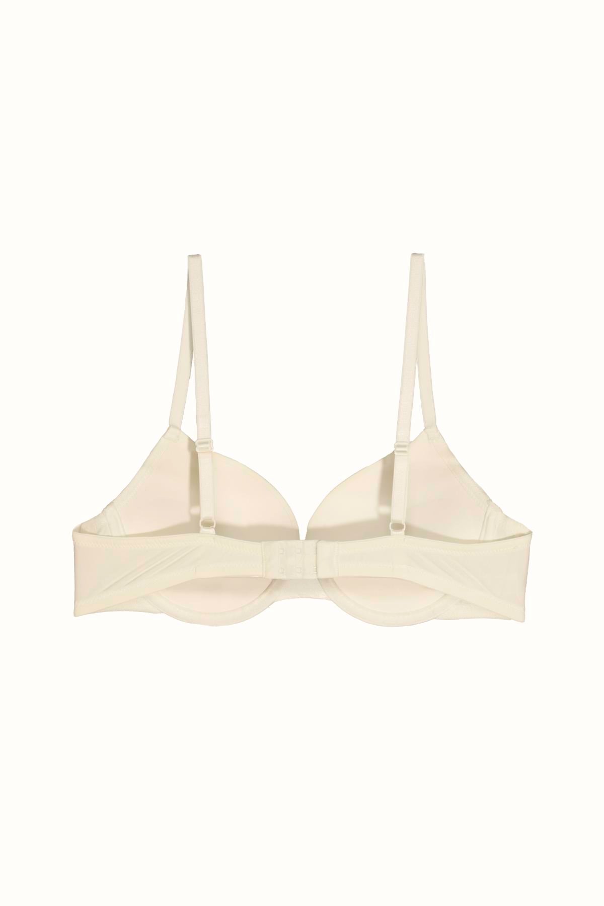 3'lü Paket Push Up Yumuşak Kaplı Örme Sütyen C38015 Siyah/Beyaz/Ten