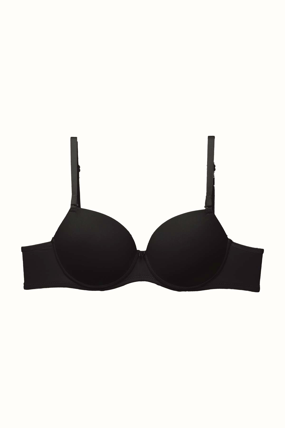 3'lü Paket Push Up Yumuşak Kaplı Örme Sütyen C37020 Siyah/Ten