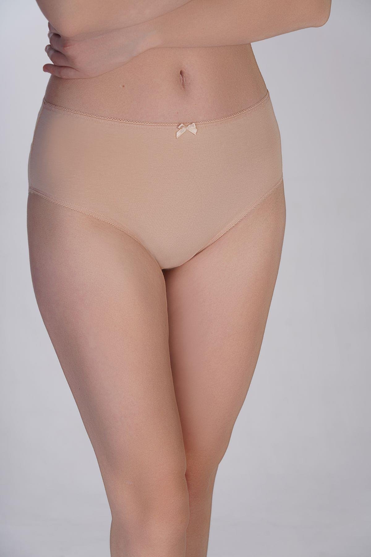 3'lü Paket Yüksek Bel Bikini Külot 5002 Çok Renkli