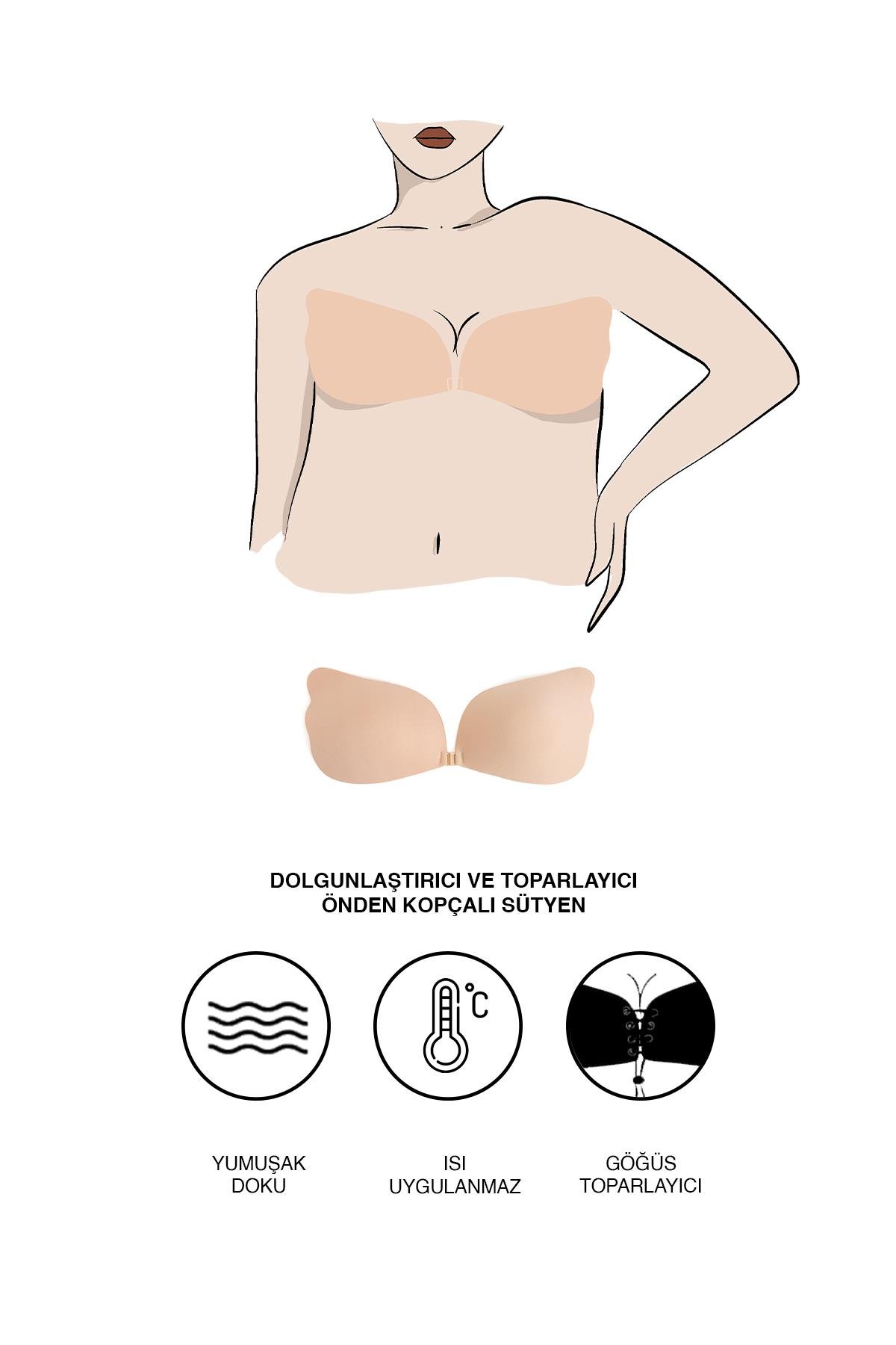 C&City Adhesive Stick Bra Strapless Push Up Bras 7231