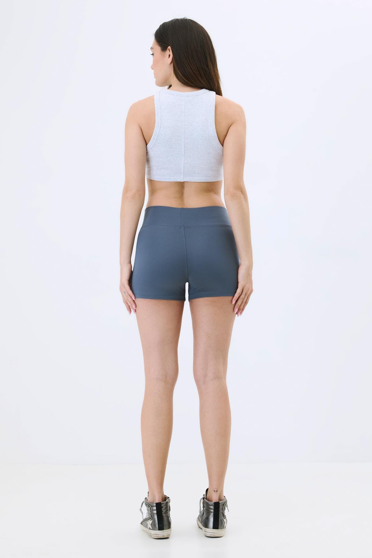 Active Kadın Yüksek Bel Şort Füme