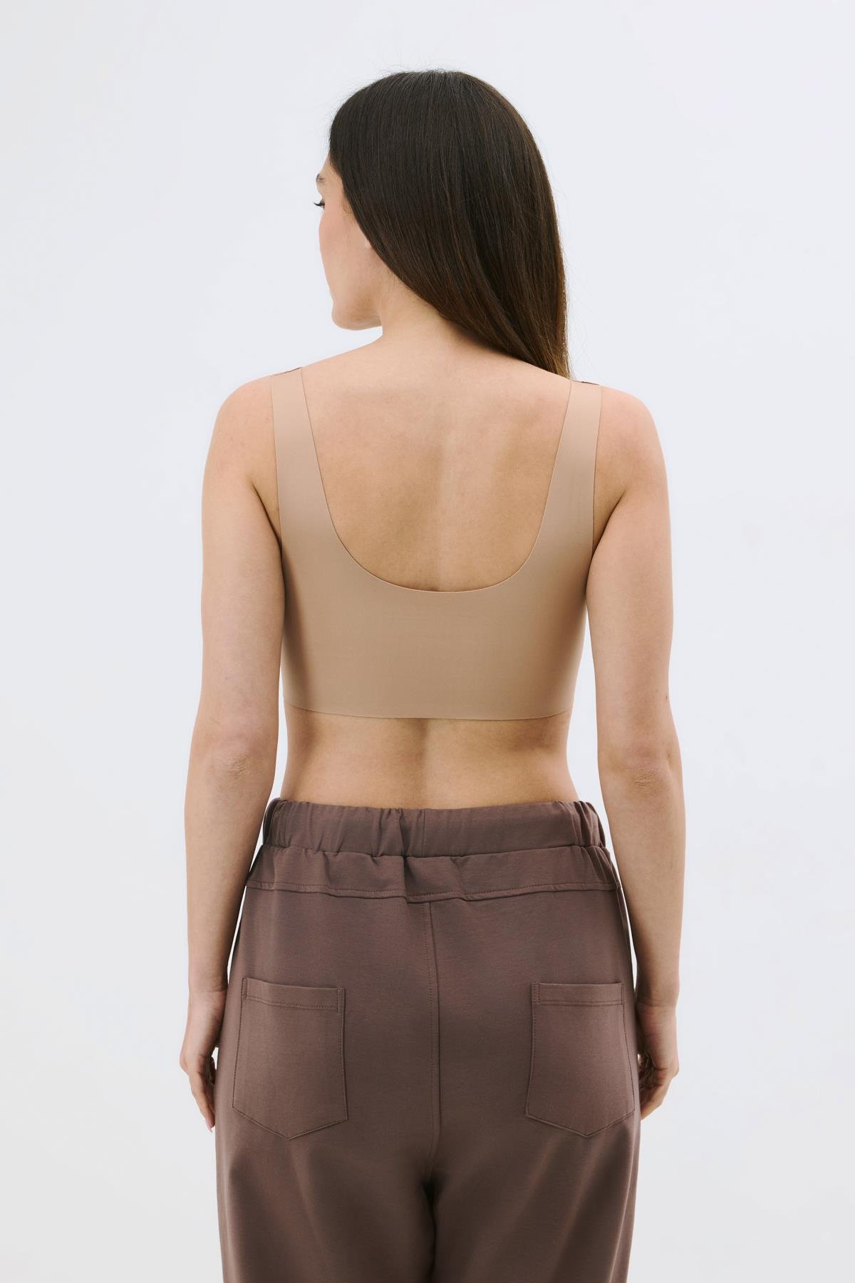 Balensiz Dikişsiz Lazer Çıkarılabilir Pedli Sütyen C26125 Capucino