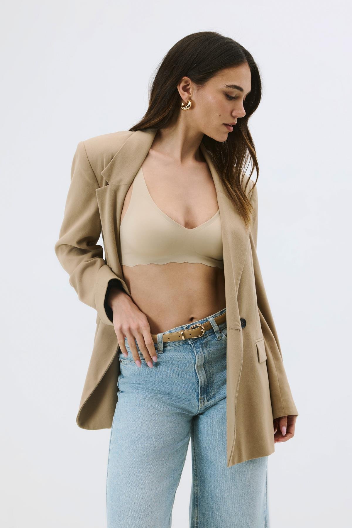 Balensiz Dikişsiz Lazer Çıkarılabilir Pedli Sütyen C26150 Ten