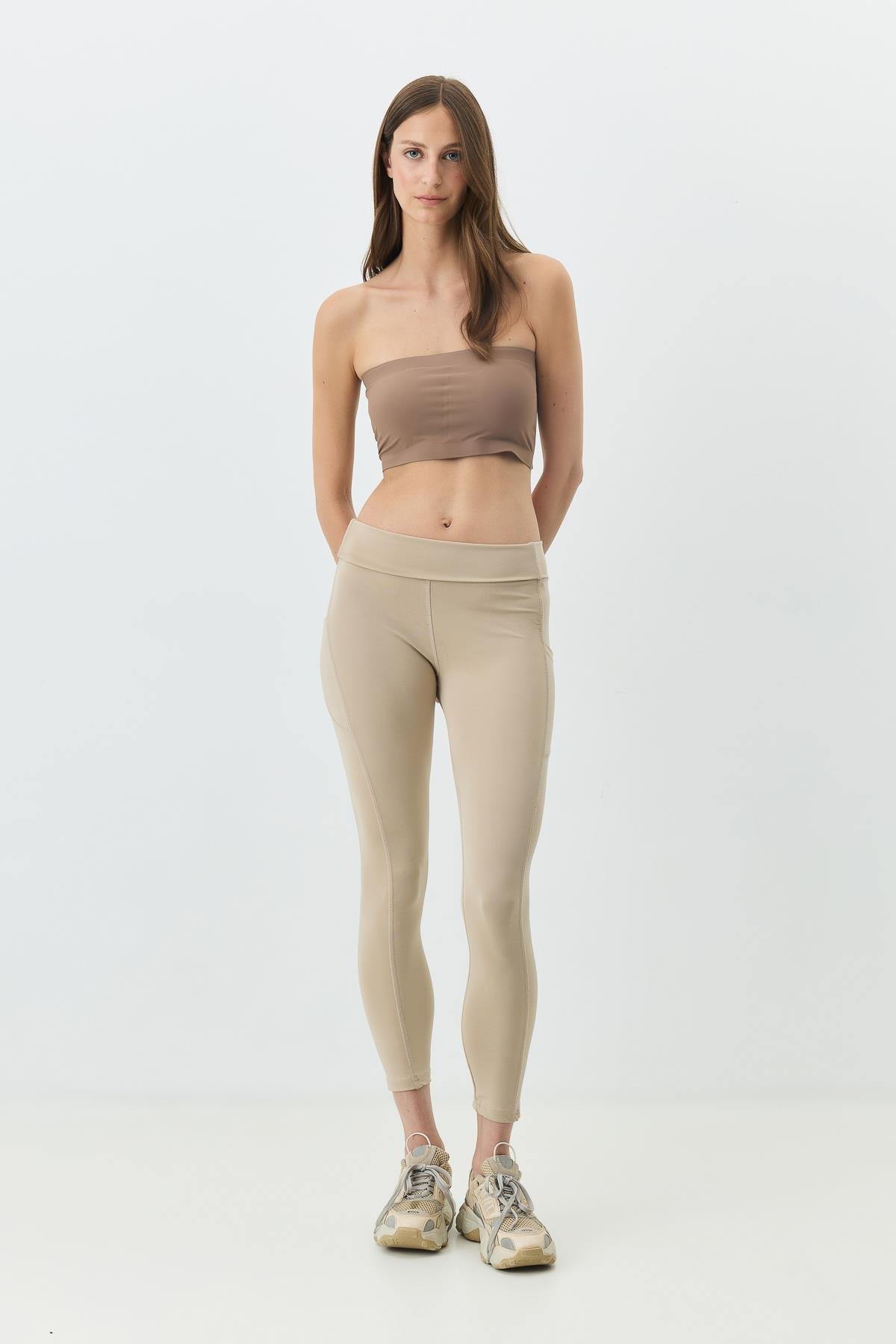 Balensiz Dikişsiz Lazer Kesim Straplez Büstiyer Çıkarılabilir Pedli 1019 Cappucino