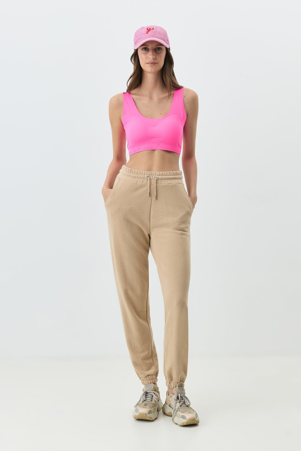 Balensiz Dikişsiz Lazer Kesim Sütyen Çıkarılabilir Pedli 1016 Fuşya