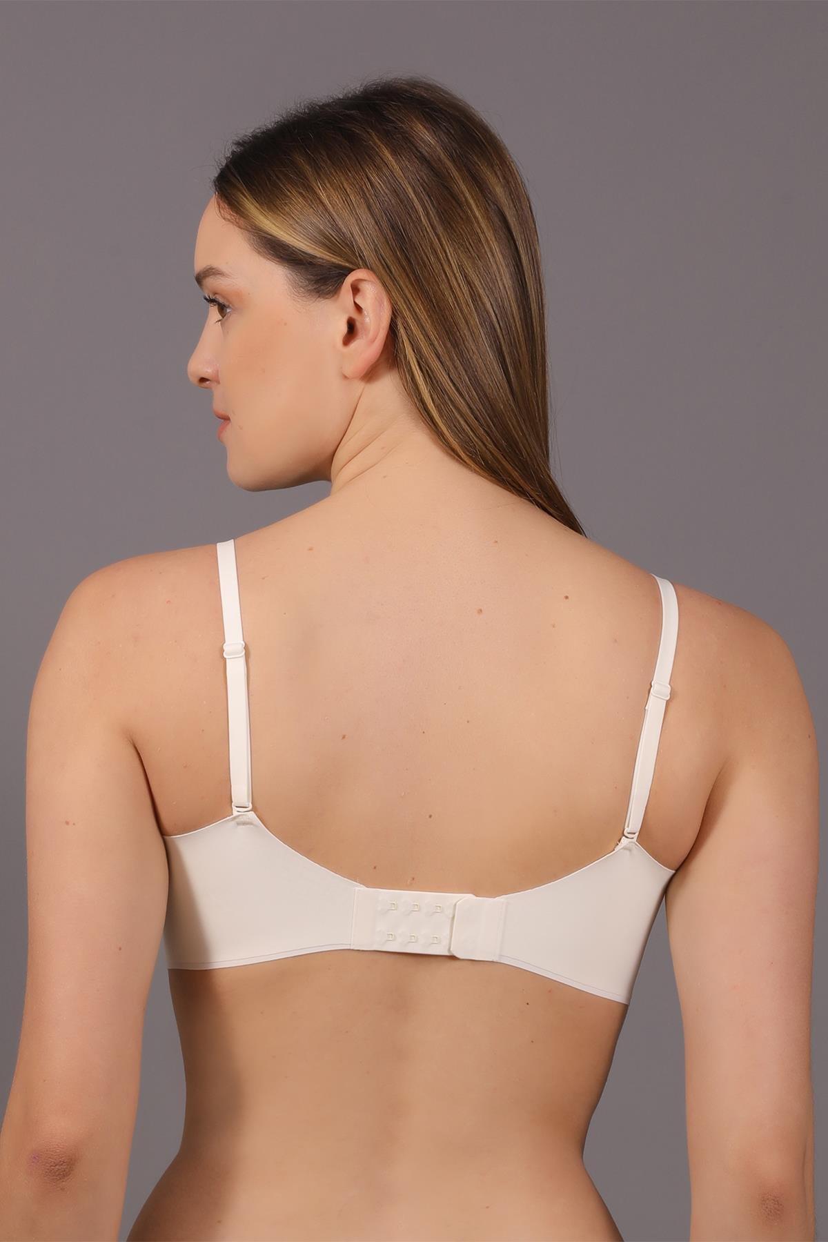 Balensiz Lazer Dikişsiz Kaplı Sütyen C26115 Ekru