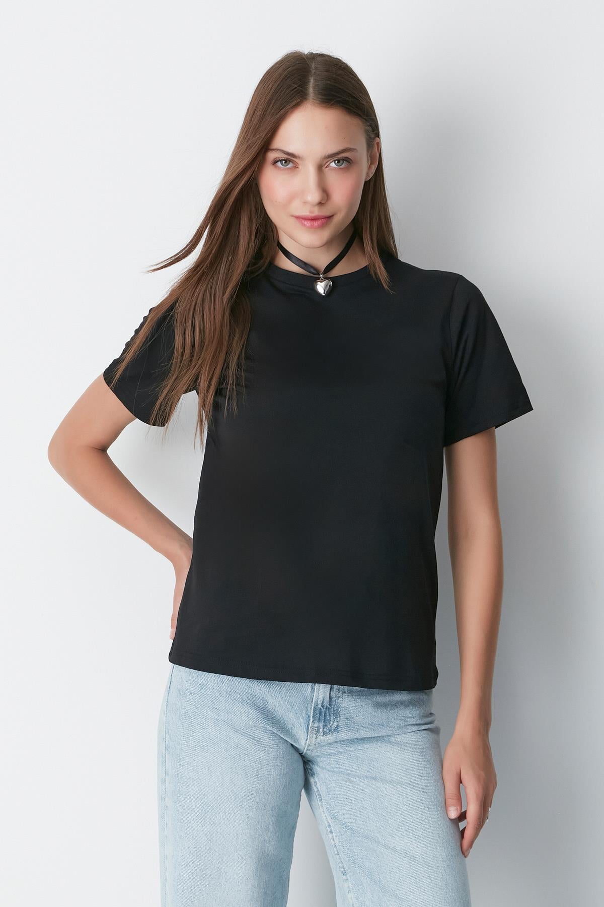 Bisiklet Yaka Kısa Kol 2'li Basic T-Shirt 960 Siyah/Beyaz