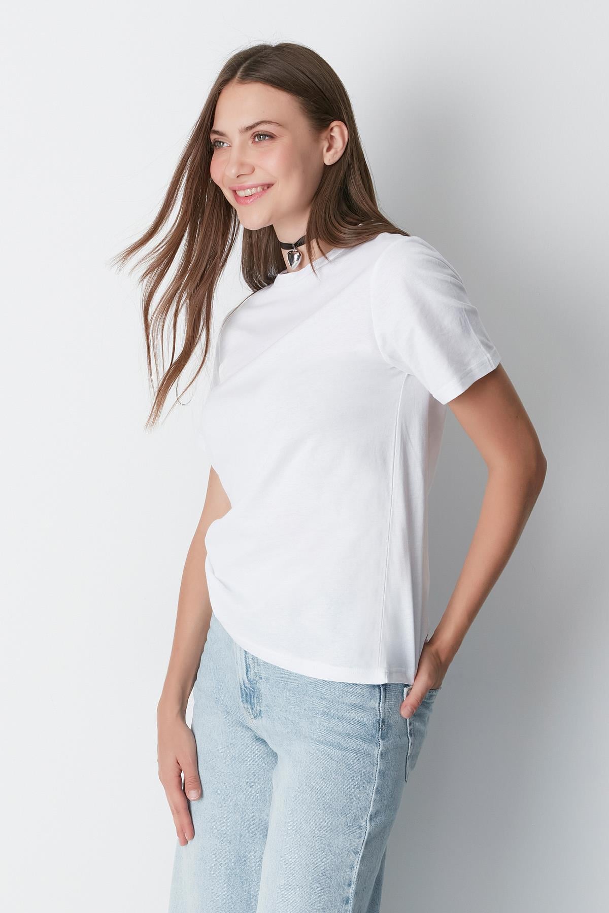 Bisiklet Yaka Kısa Kol 2'li Basic T-Shirt 960 Siyah/Beyaz
