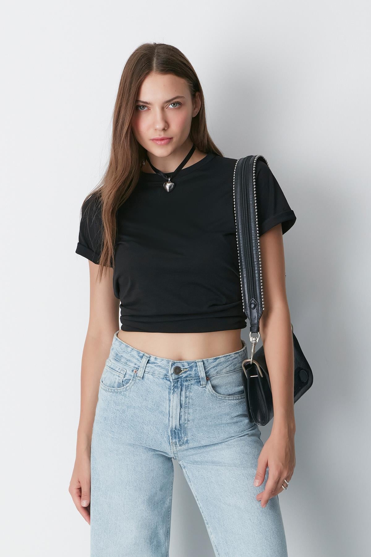 Bisiklet Yaka Kısa Kol 2'li Basic T-Shirt 960 Siyah/Beyaz