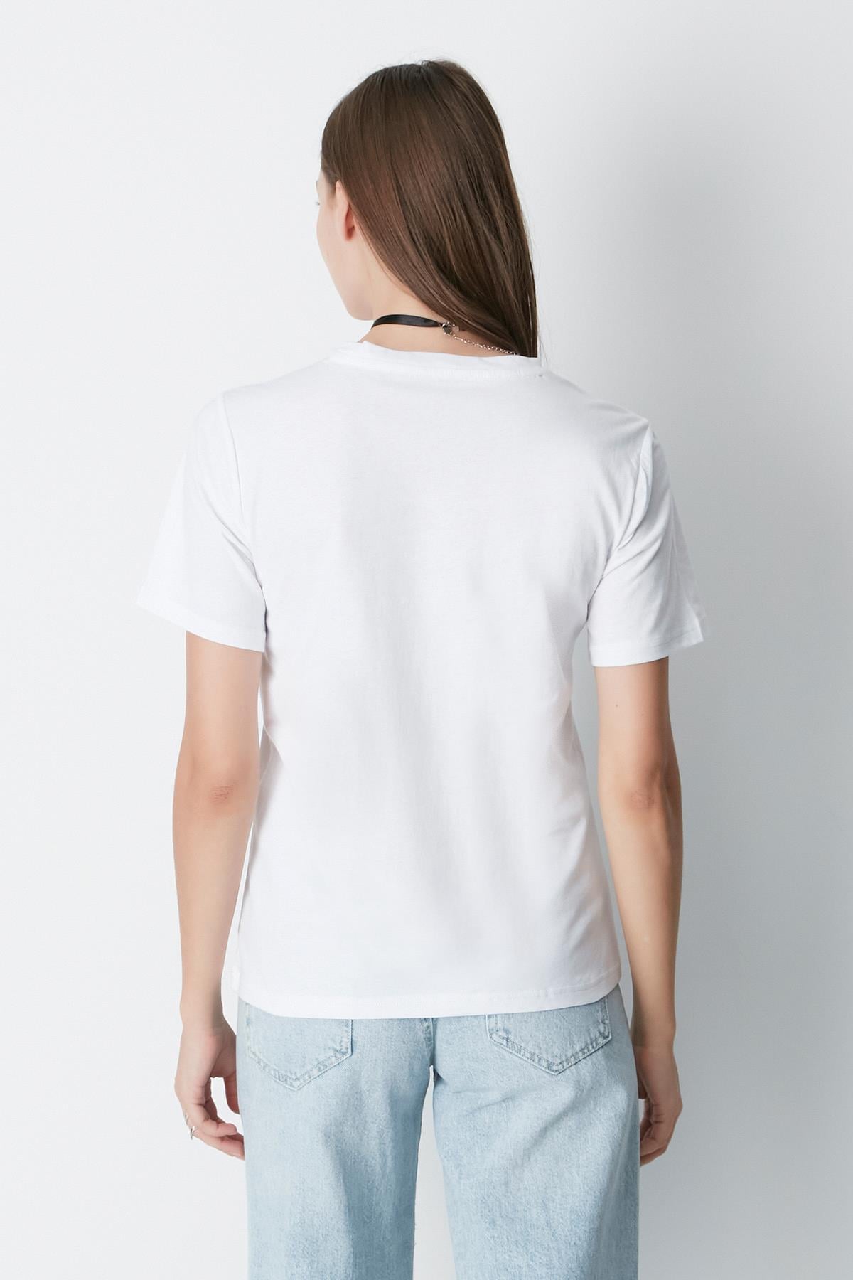 Bisiklet Yaka Kısa Kol 2'li Basic T-Shirt 960 Siyah/Beyaz