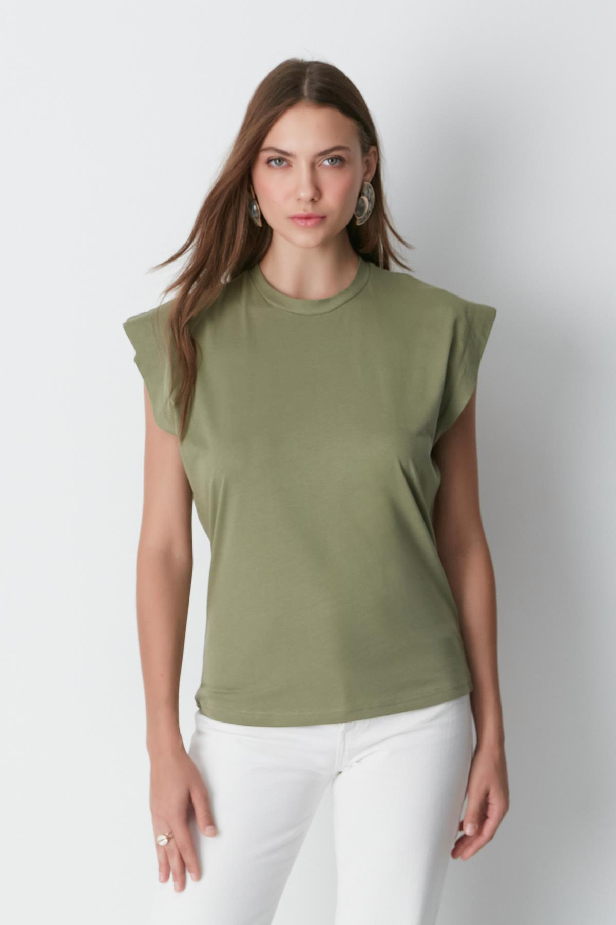 Bisiklet Yaka Kısa Kol 2'li Basic T-Shirt 958 Haki/Gri