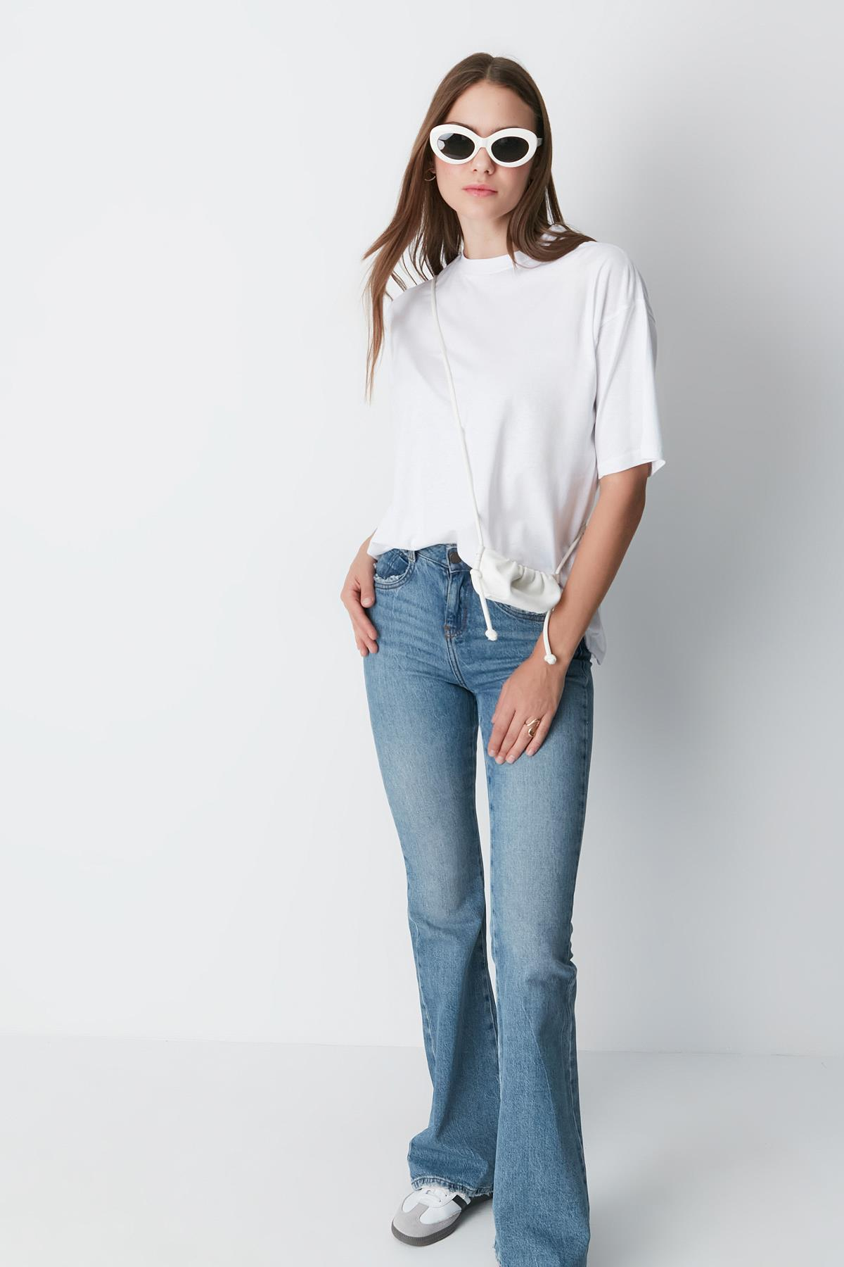 Bisiklet Yaka Kısa Kol 2'li Casual Basic T-Shirt 961 Siyah/Beyaz