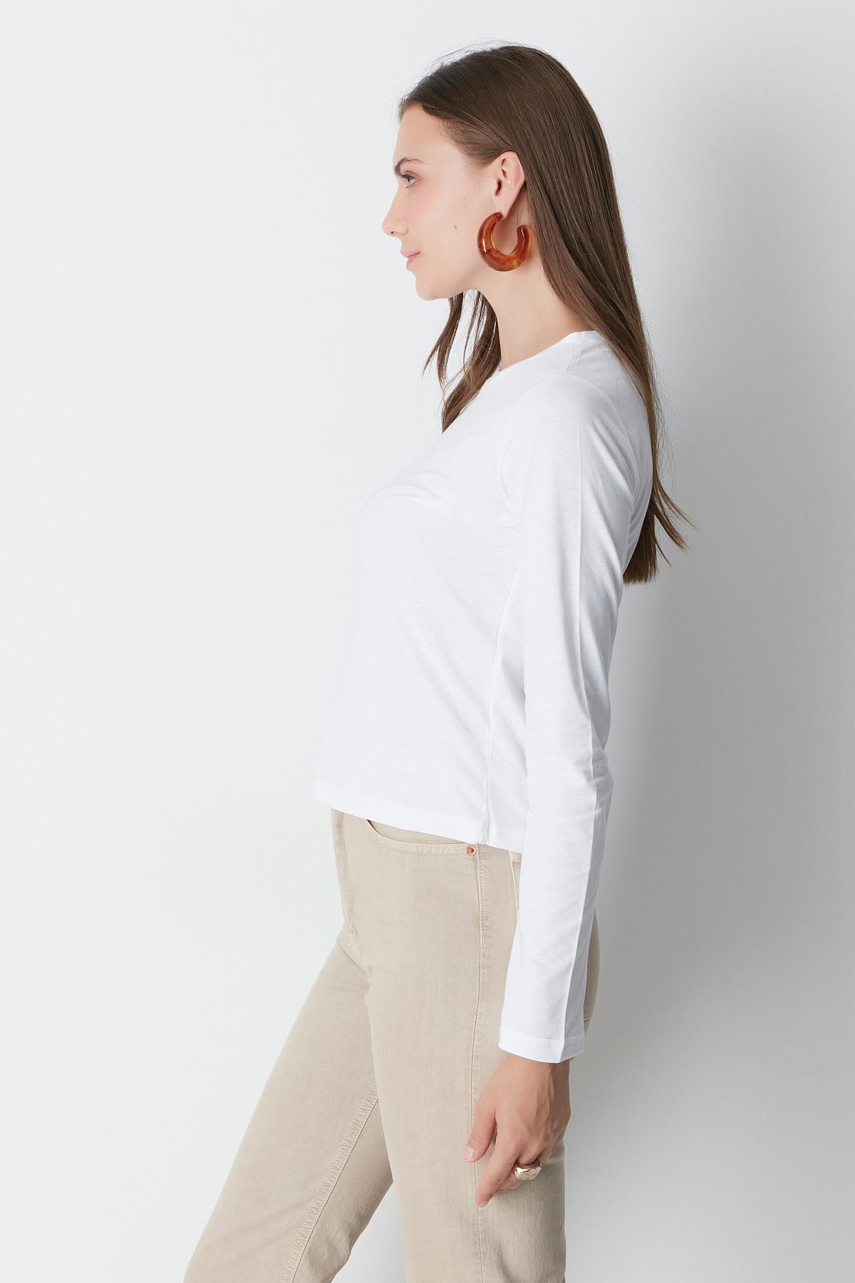 Bisiklet Yaka Uzun Kol 2'li Basic T-Shirt 955 Siyah/Beyaz