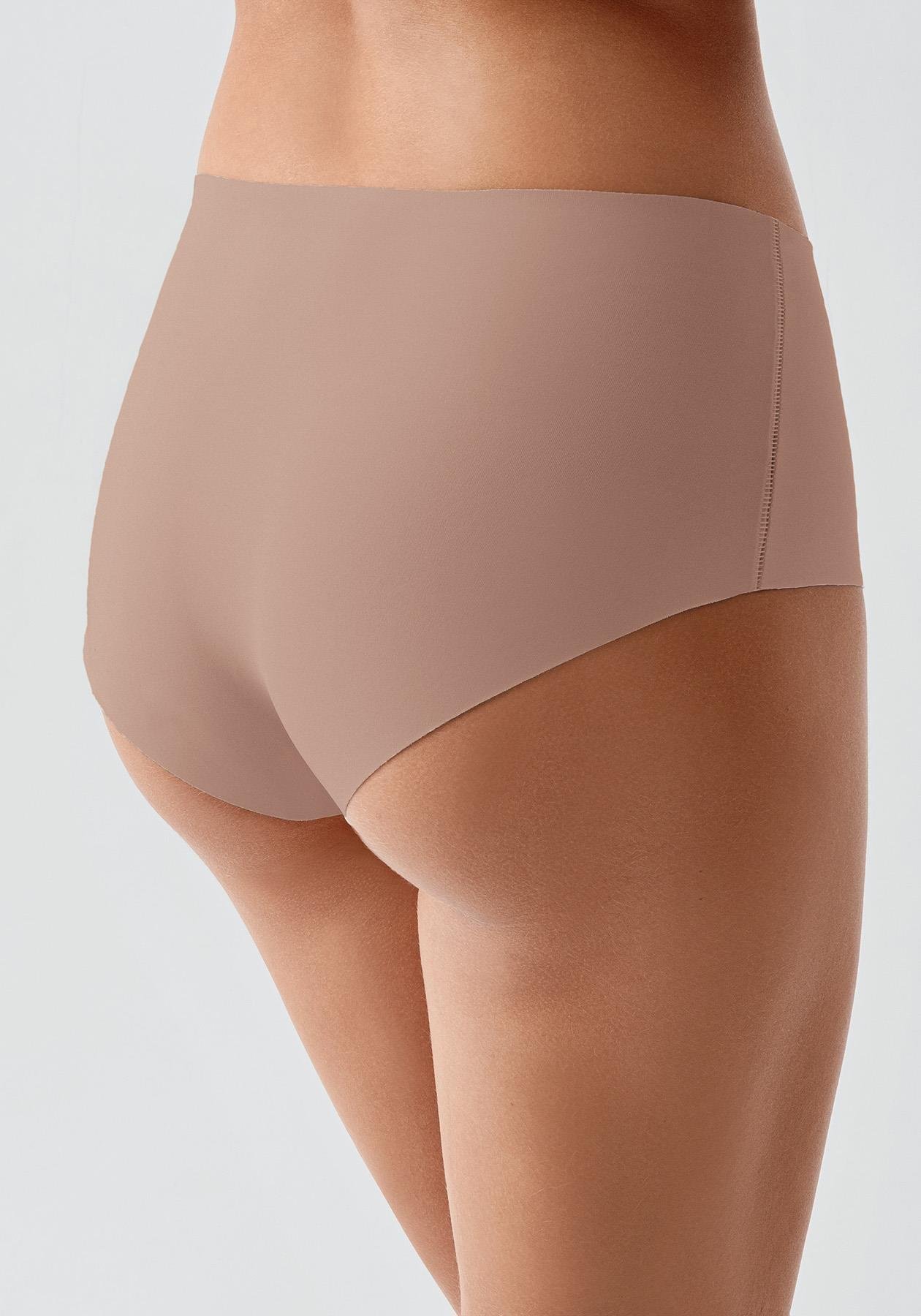 Büyük Beden Kaymaz Yüksek Bel Lazer Külot C19202 Cappucino