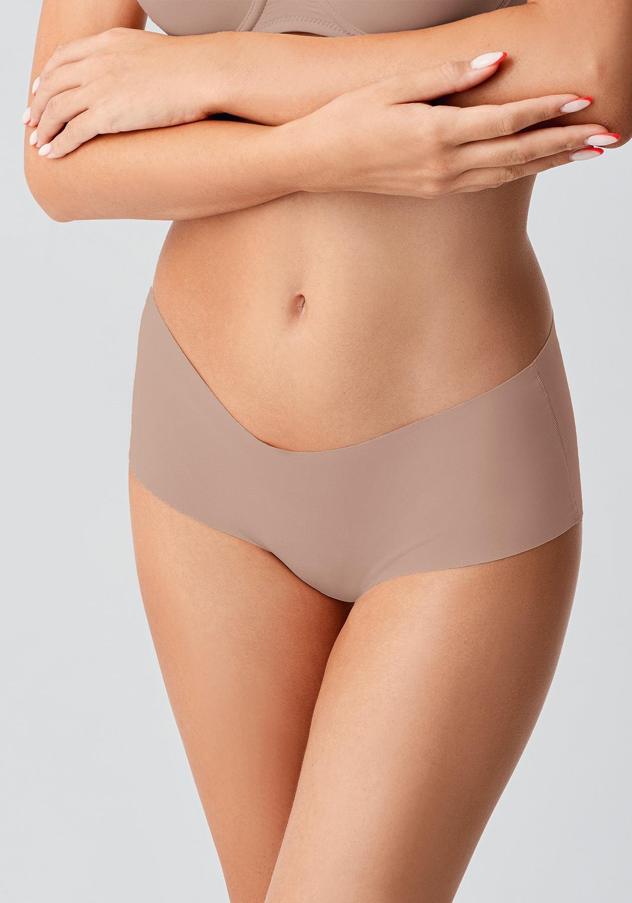 Büyük Beden Kaymaz Yüksek Bel Lazer Külot C19202 Cappucino