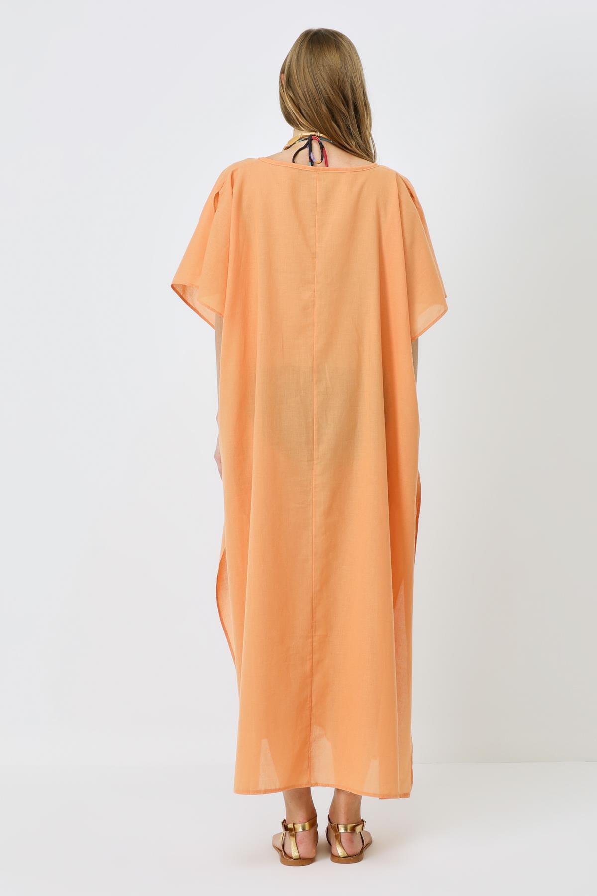 Büyük Beden Pareo Plaj Elbisesi 22330 Kavun İçi