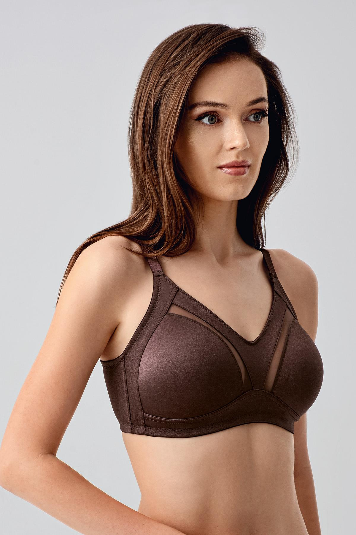 C16001 Balensiz Minimizer Sütyen Kahverengi