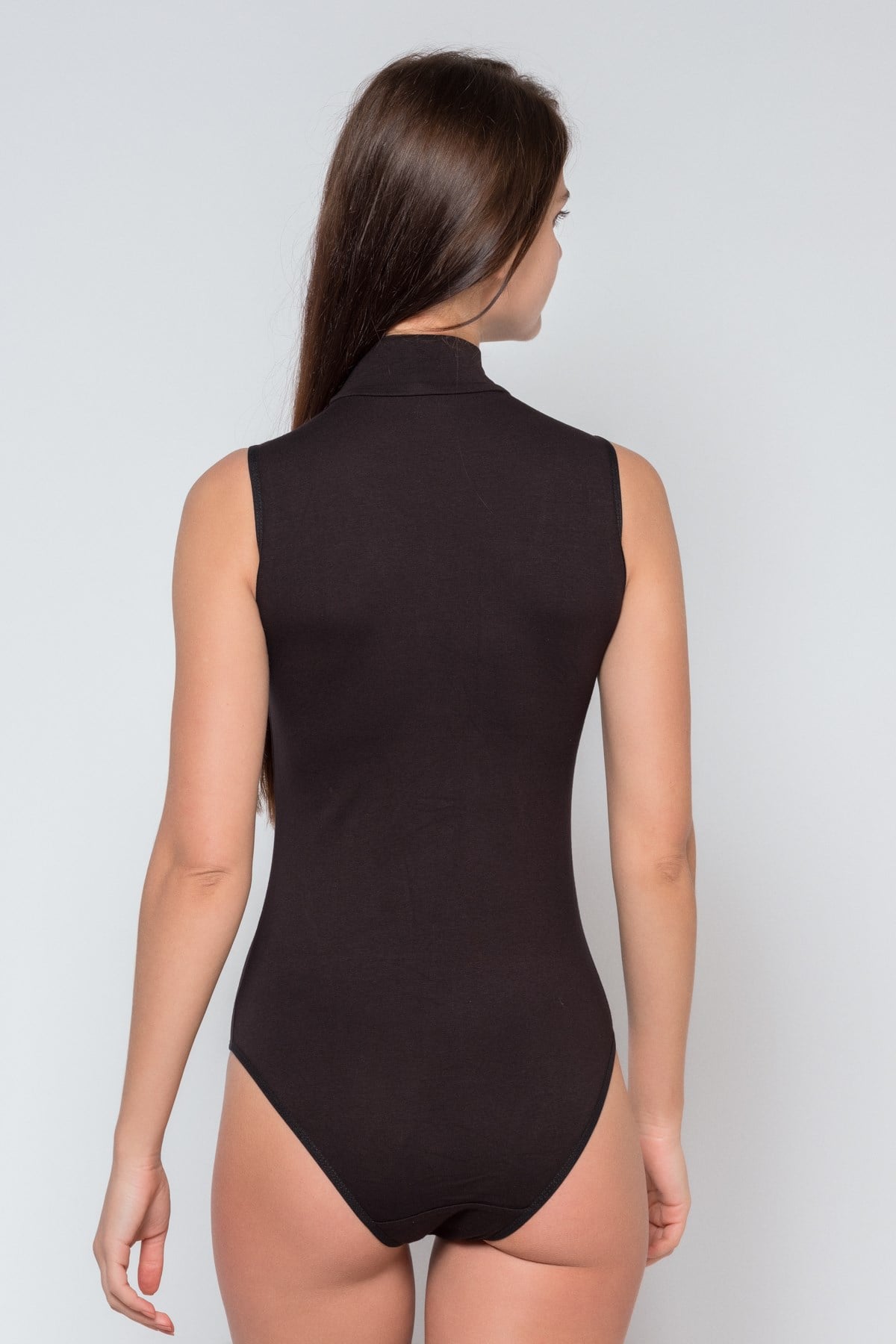 Camasircity 308 Sıfır Kol Boğazlı Body Siyah