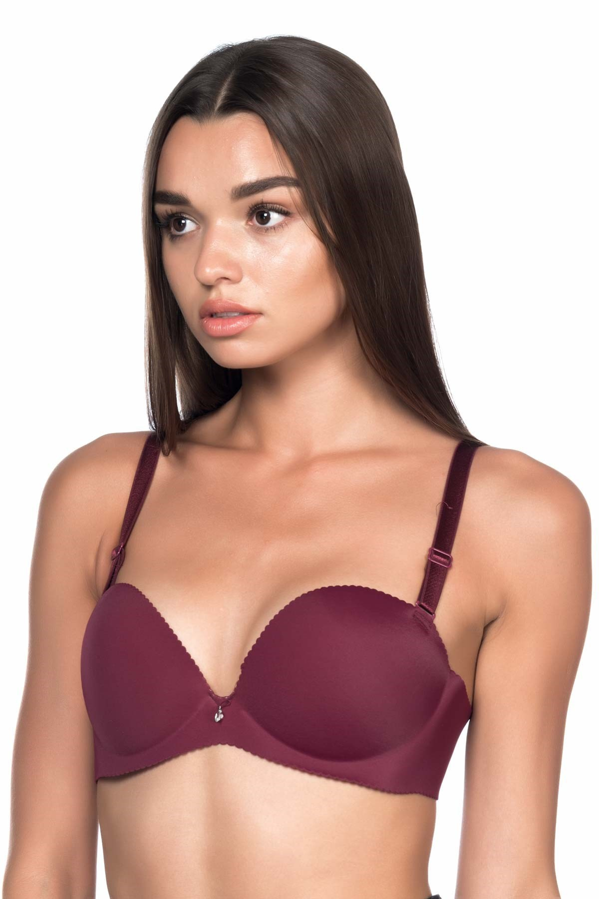 Camasircity 7017 Straplez Lazer Sütyen Bordo