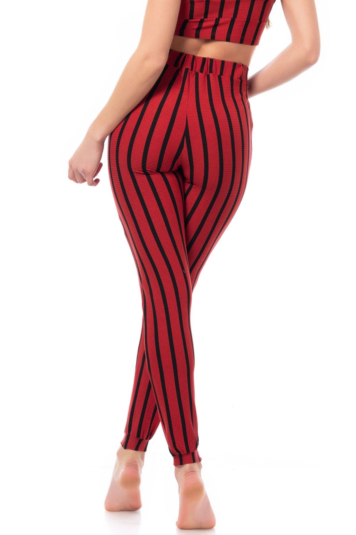 Camasircity Floral Kadın Cepli Tek Alt Bordo/Siyah