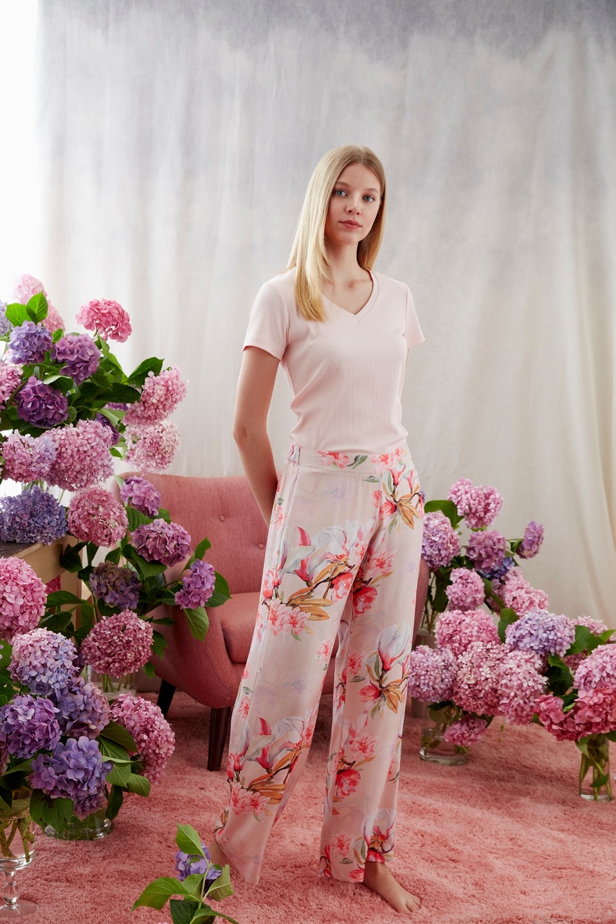 Catherines 1614 Kadın Pijama Takım Pembe