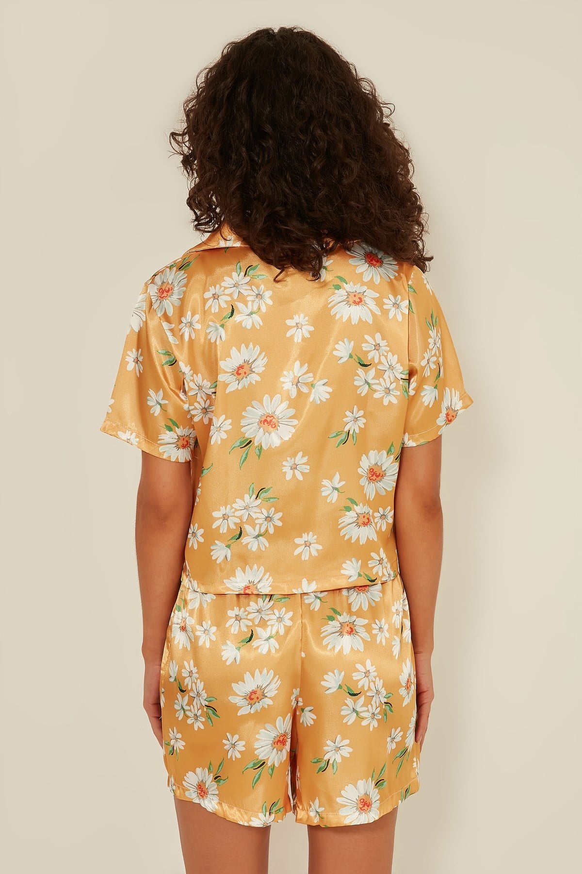 C&City 043 Satin Crop Pyjama Set