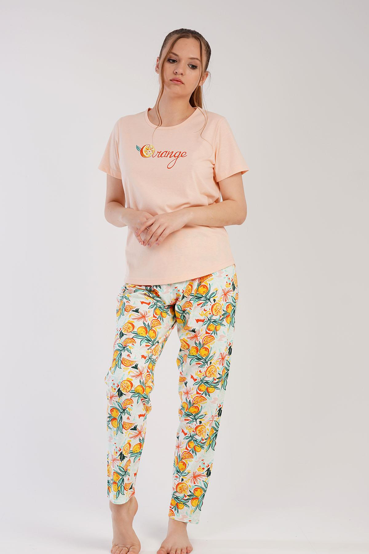 C&City 2023 Kısa Kol Pijama Takım Pembe-441010