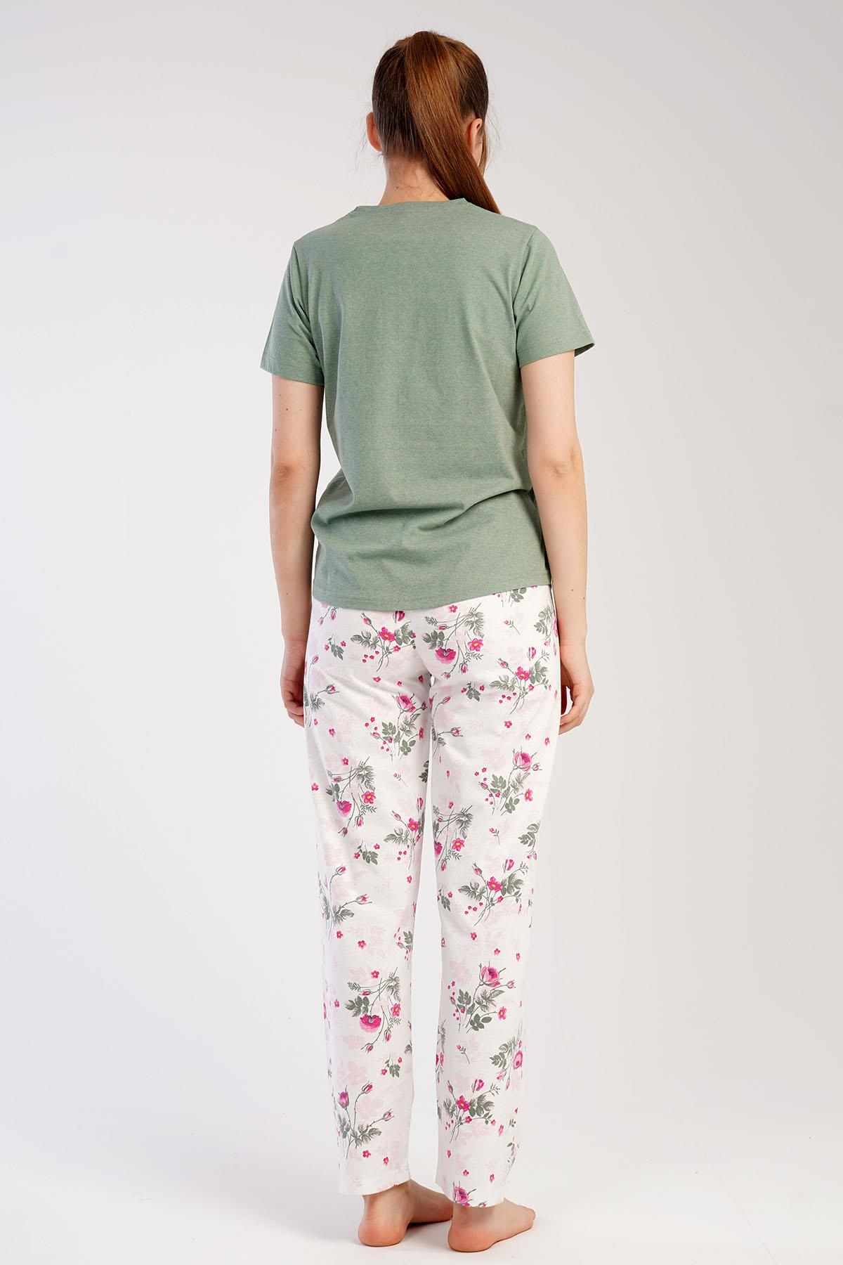 C&City 2023 Kısa Kol Pijama Takım Yeşil-441001