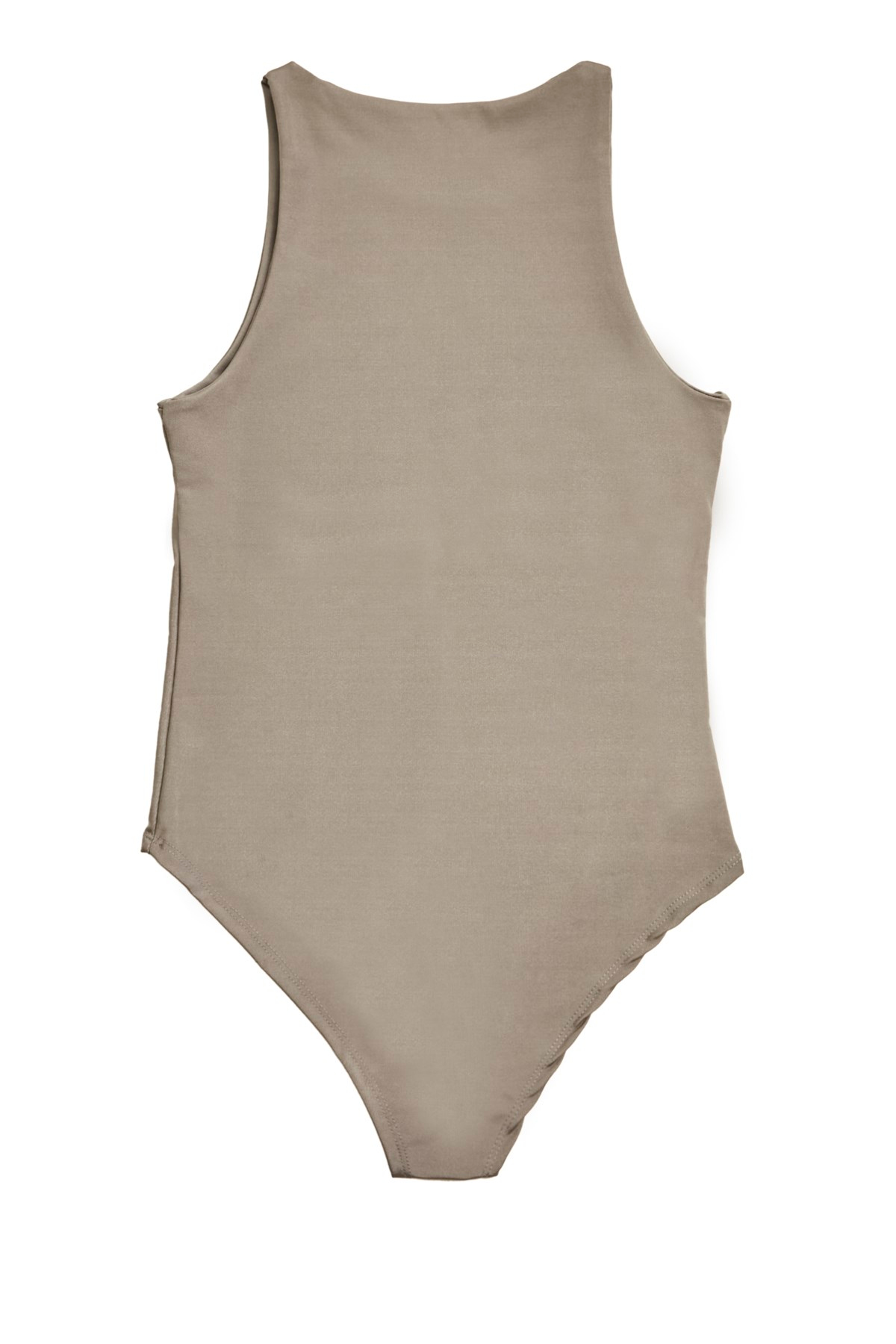 C&City 310 Kadın Çıtçıtlı Badi Bluz Füme