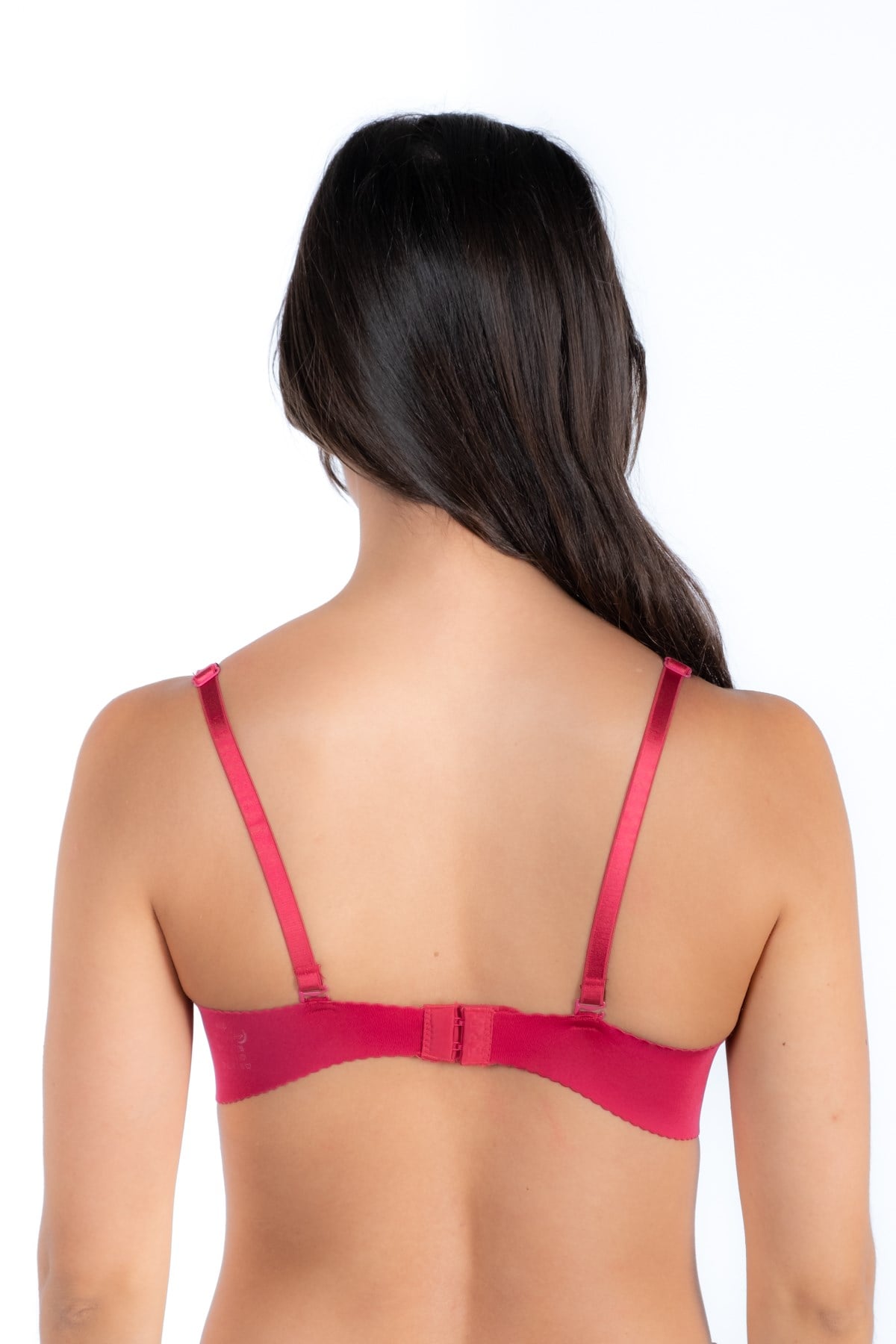 C&City 7038 Kadın Double Push Up Lazer Sütyen Bordo