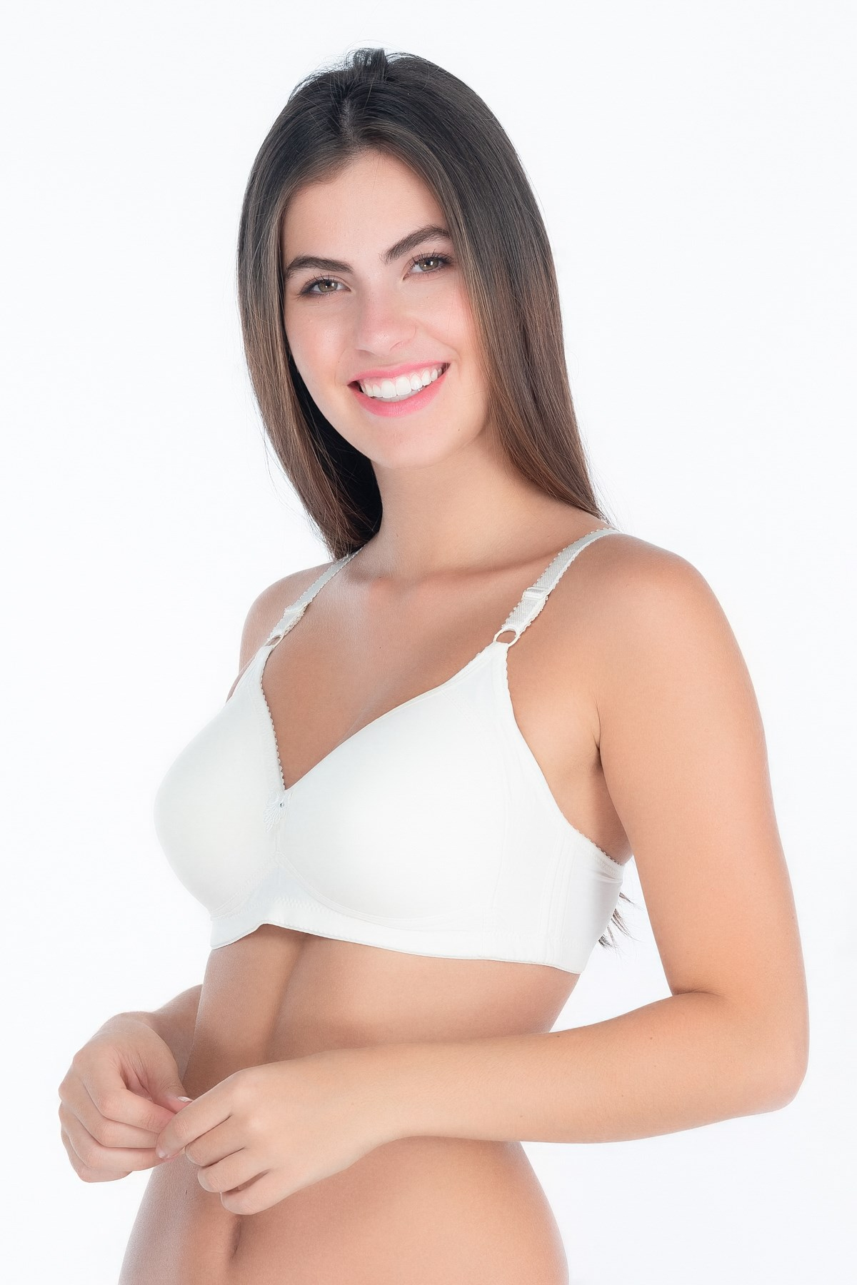 C&City 7041 Kadın Balensiz Toparlıyıcı Sütyen Beyaz