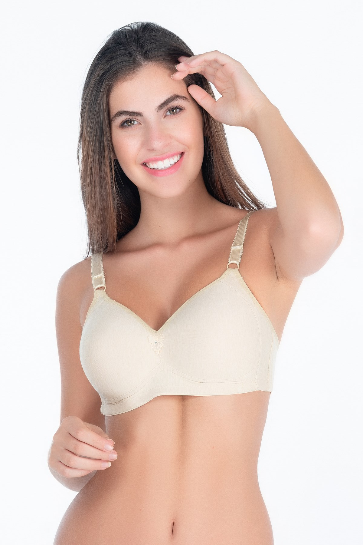 C&City 7042 Kadın Penye Balensiz Toparlıyıcı Sütyen Ten